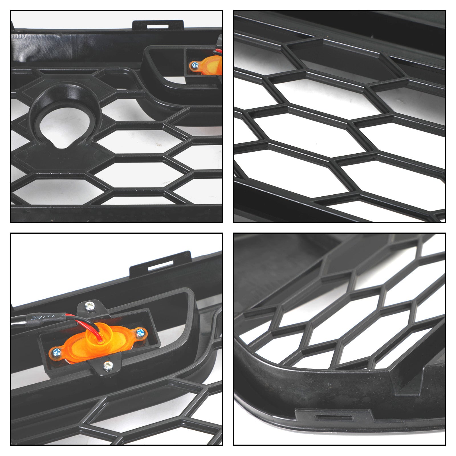 Matzwarte voorbumpergrille met LED voor Ford Transit MK8 2015-2018 Raptor