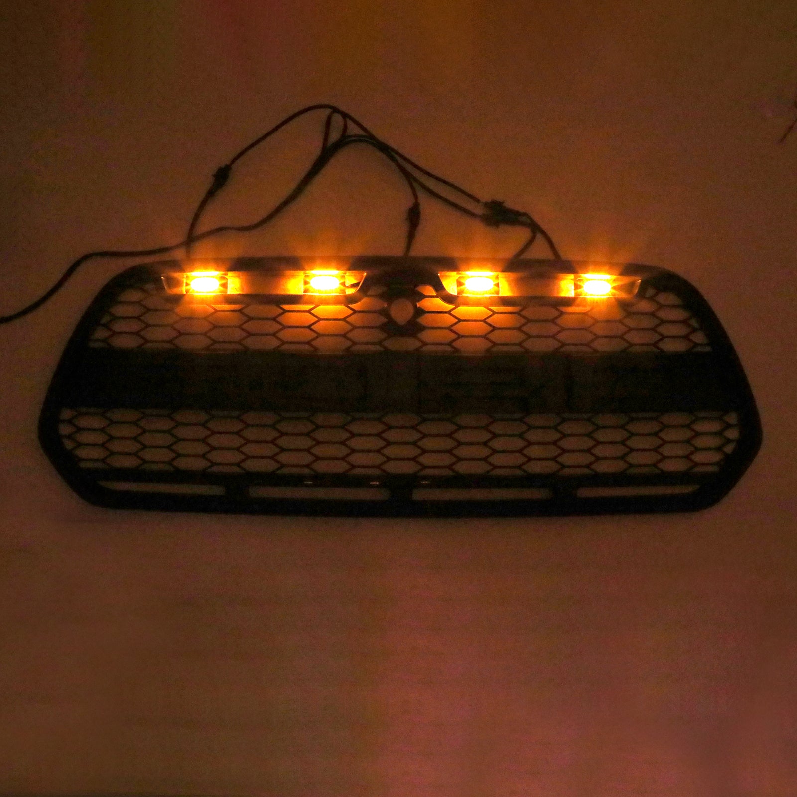 Grille de pare-chocs avant noire mate avec LED pour Ford Transit MK8 2015-2018 Raptor