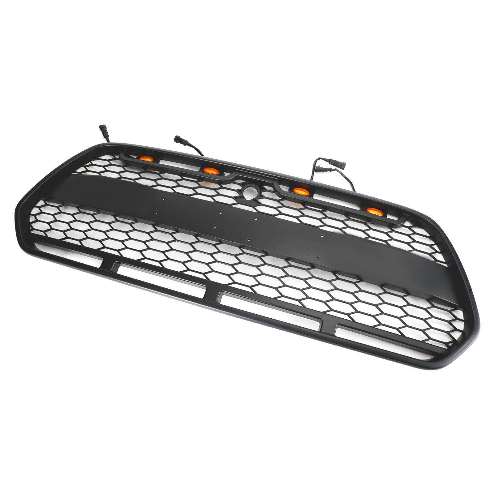 Matzwarte voorbumpergrille met LED voor Ford Transit MK8 2015-2018 Raptor