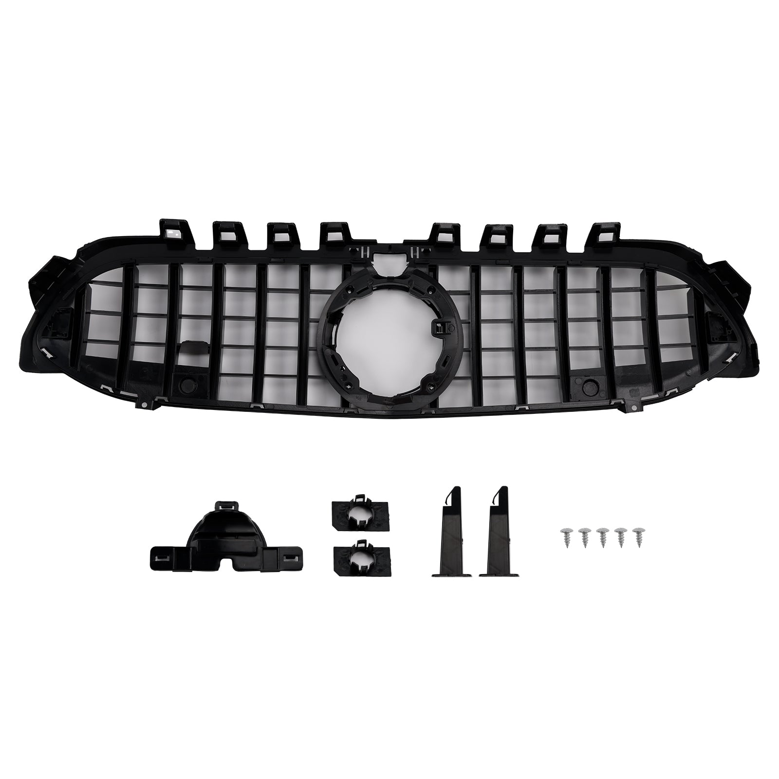 Czarny przedni grill zderzaka GT Style dla Mercedesa Benz Klasy A W177 2019-2023