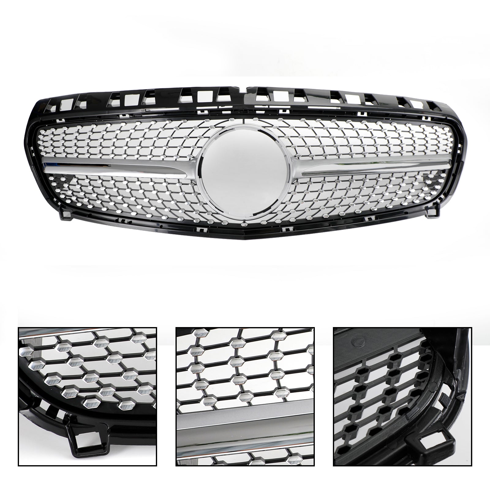 Mercedes Benz Classe A W176 Griglia paraurti anteriore nera/cromata 2013-2015