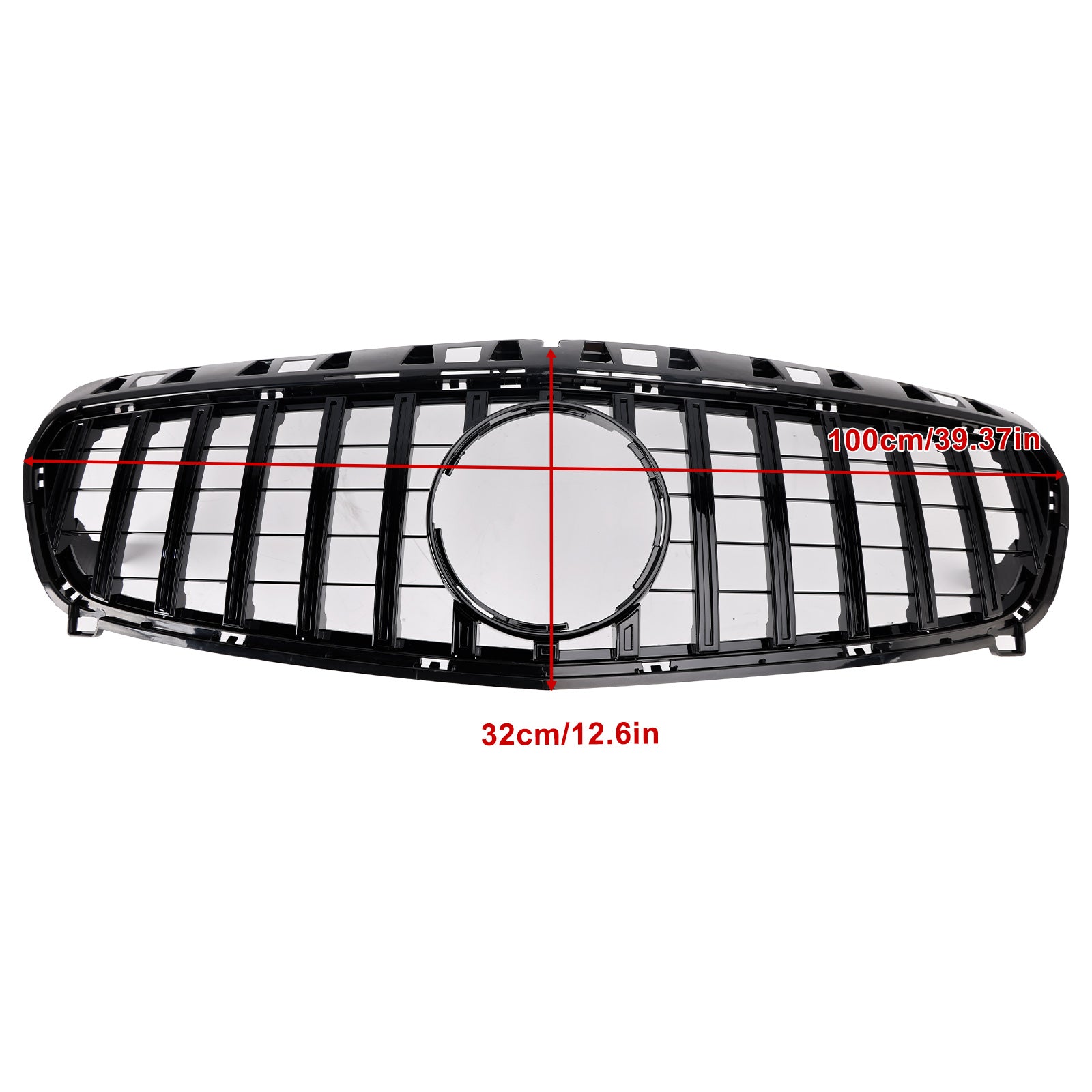 Glanzend zwarte grille voor de voorbumper van de Mercedes-Benz A-klasse. W176 2013-2015