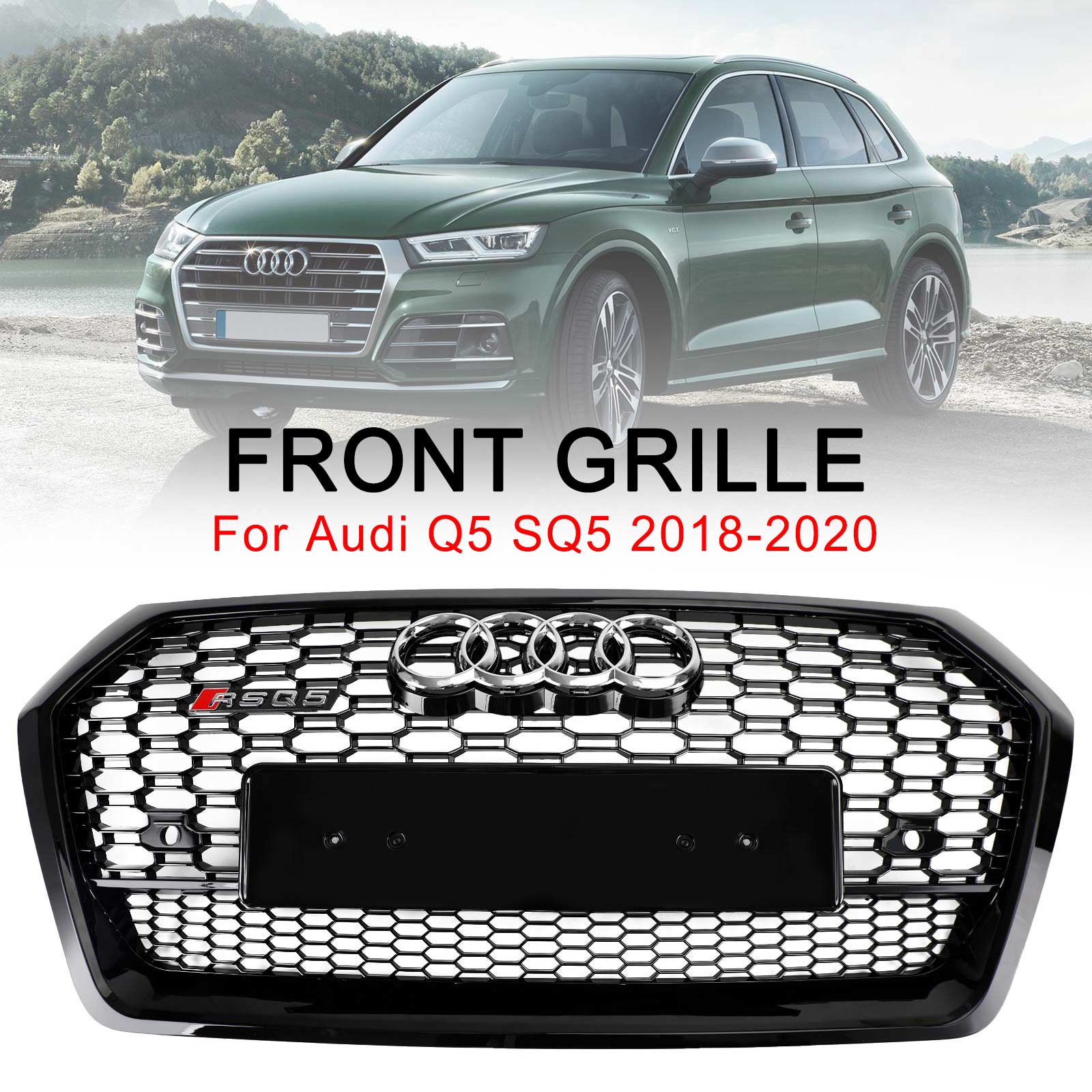 Audi Q5 SQ5 2018-2020 RSQ5 voorgrille in honingraatstijl