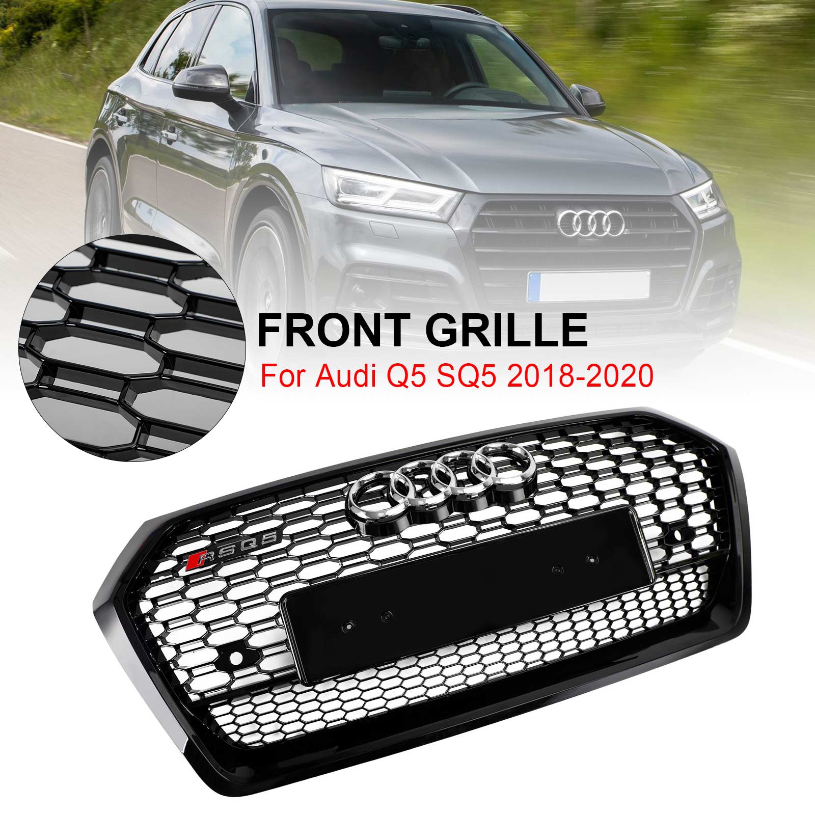 Audi Q5 SQ5 2018-2020 RSQ5 voorgrille in honingraatstijl