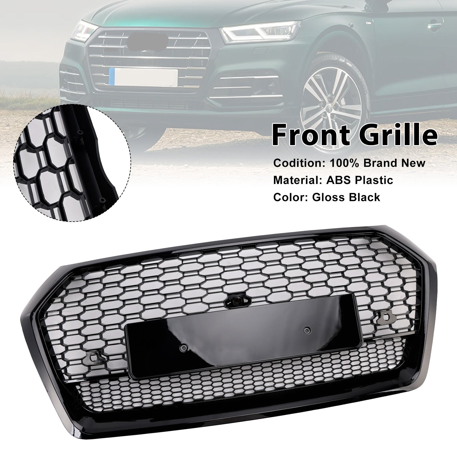 Calandre avant en nid d'abeille style Audi Q5 SQ5 RSQ5 2018-2020