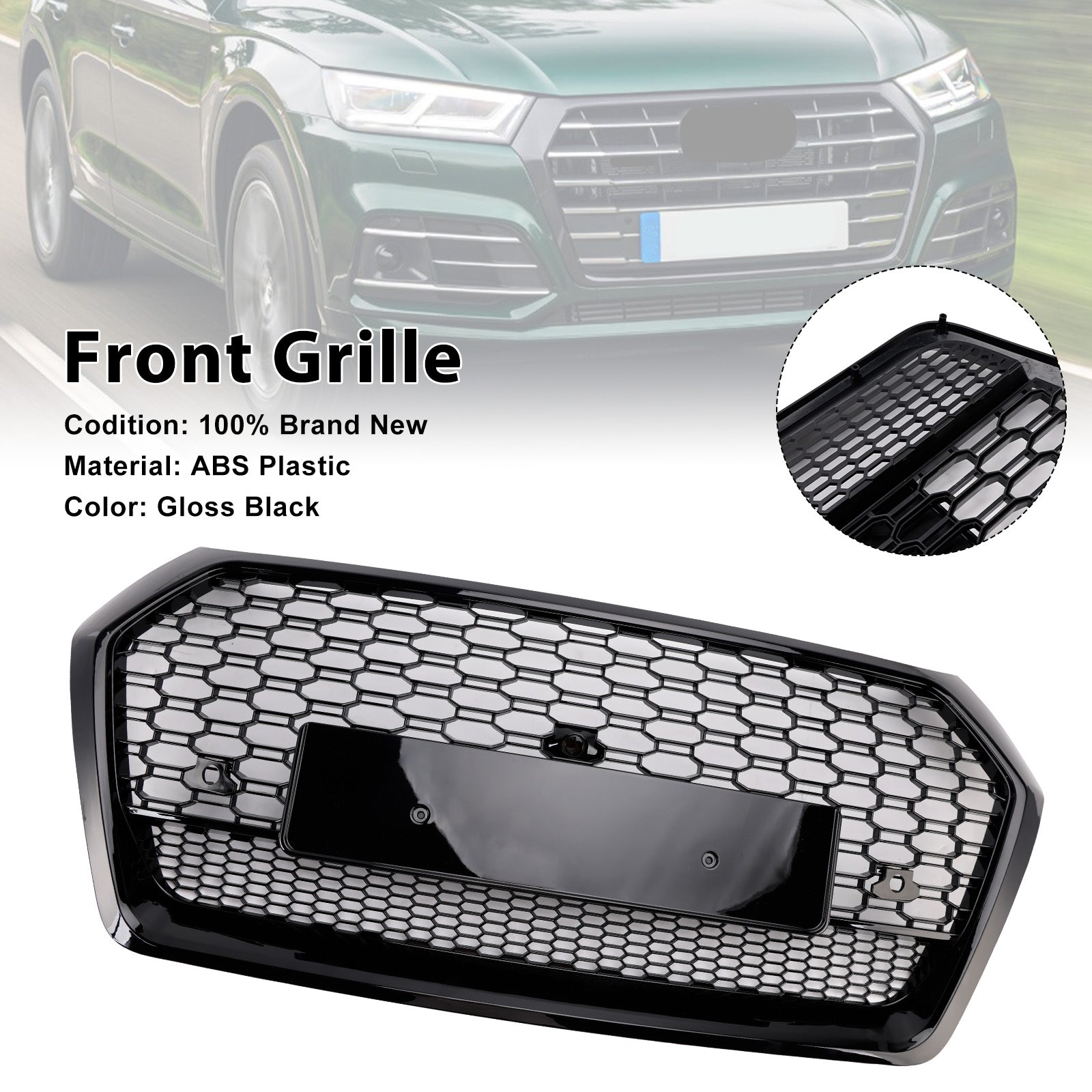 Calandre avant en nid d'abeille style Audi Q5 SQ5 RSQ5 2018-2020