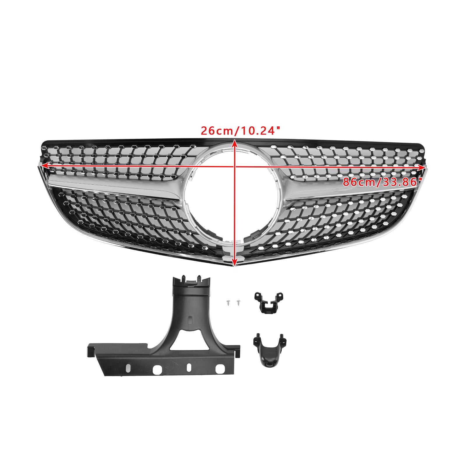 Parrilla delantera con corte de diamante para Mercedes Clase E W207 Coupé 2014-2017