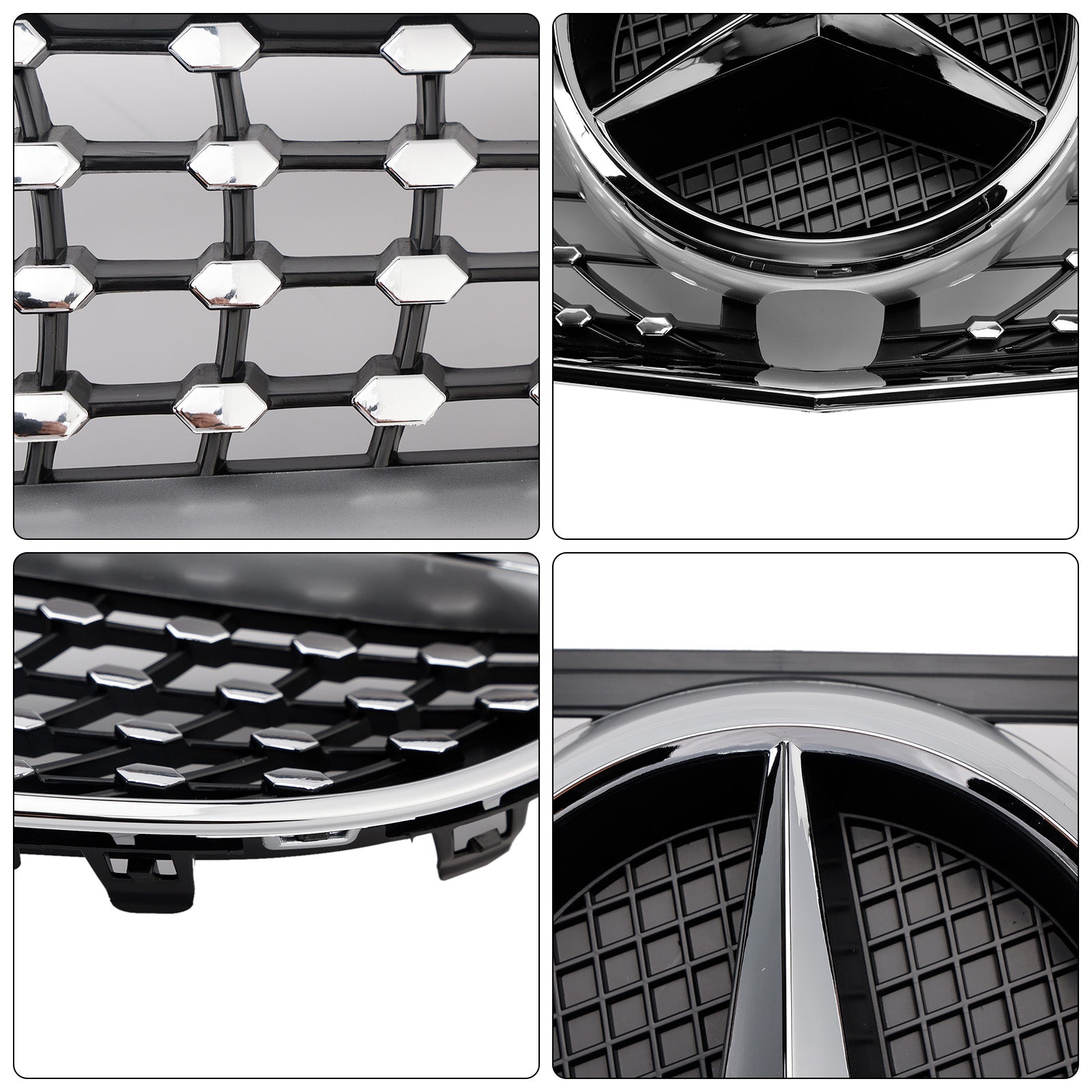 Parrilla delantera con corte de diamante para Mercedes Clase E W207 Coupé 2014-2017