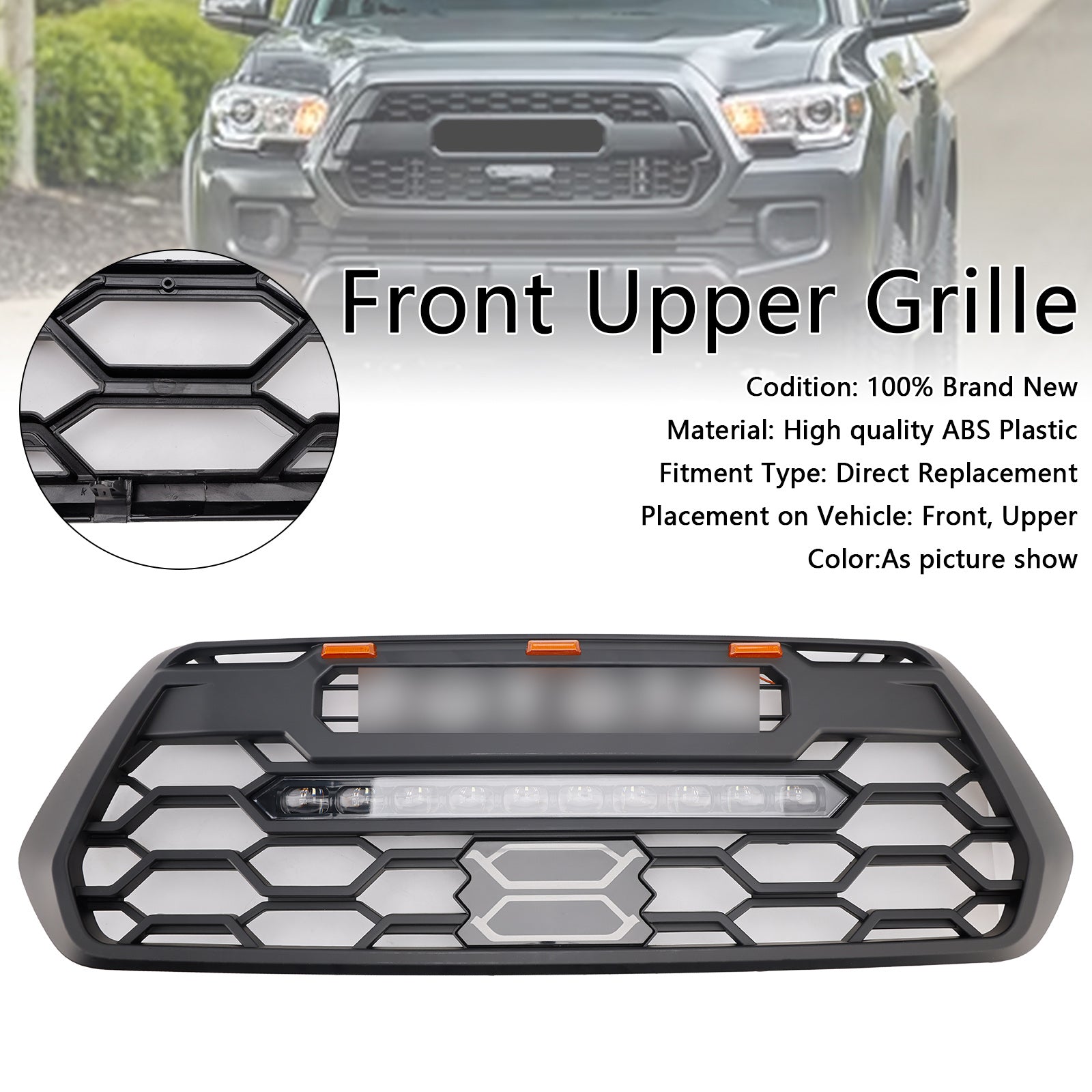 Gate del paraurti dell'illuminazione anteriore per illuminazione a LED per Toyota Tacoma 2016-2023