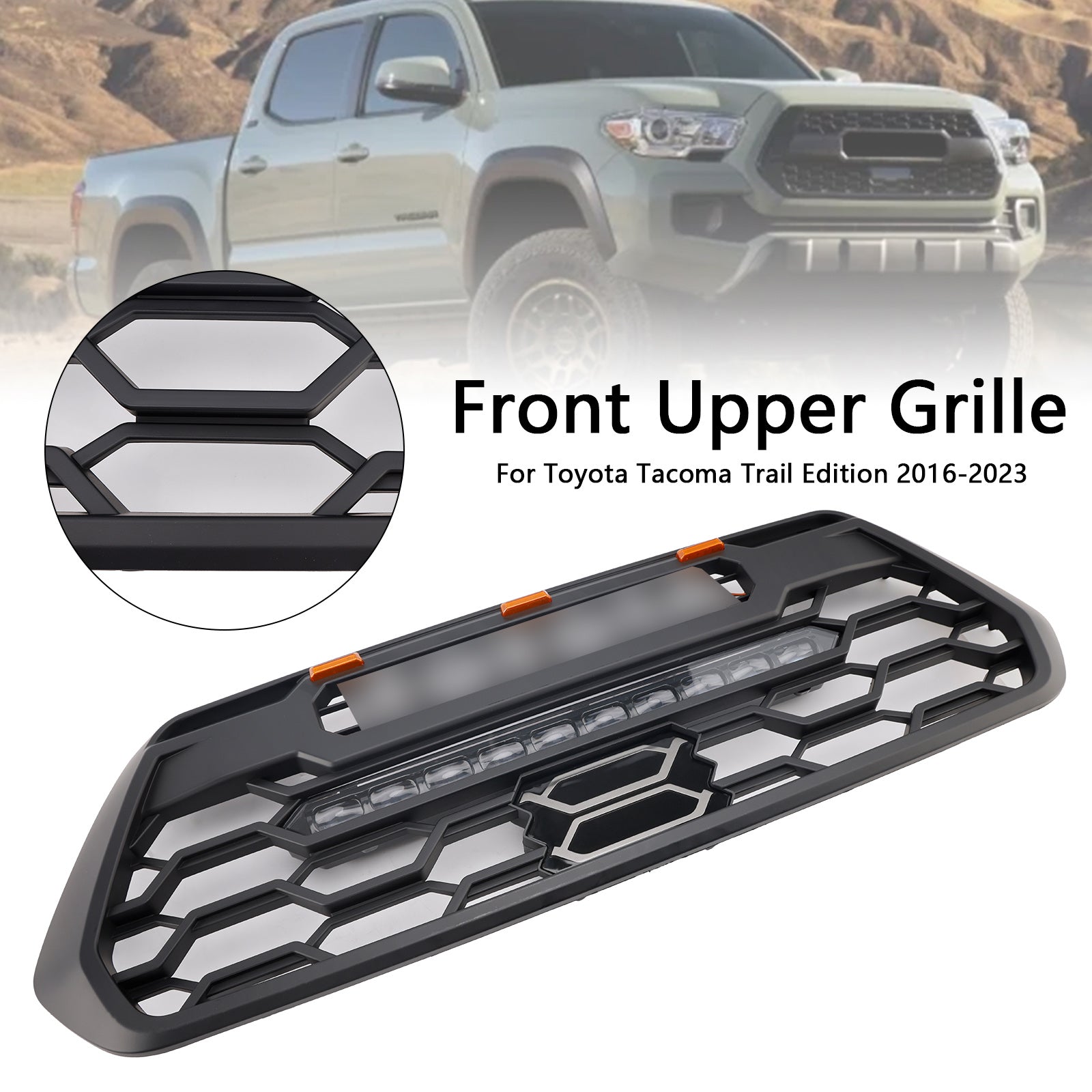 Gate del paraurti dell'illuminazione anteriore per illuminazione a LED per Toyota Tacoma 2016-2023