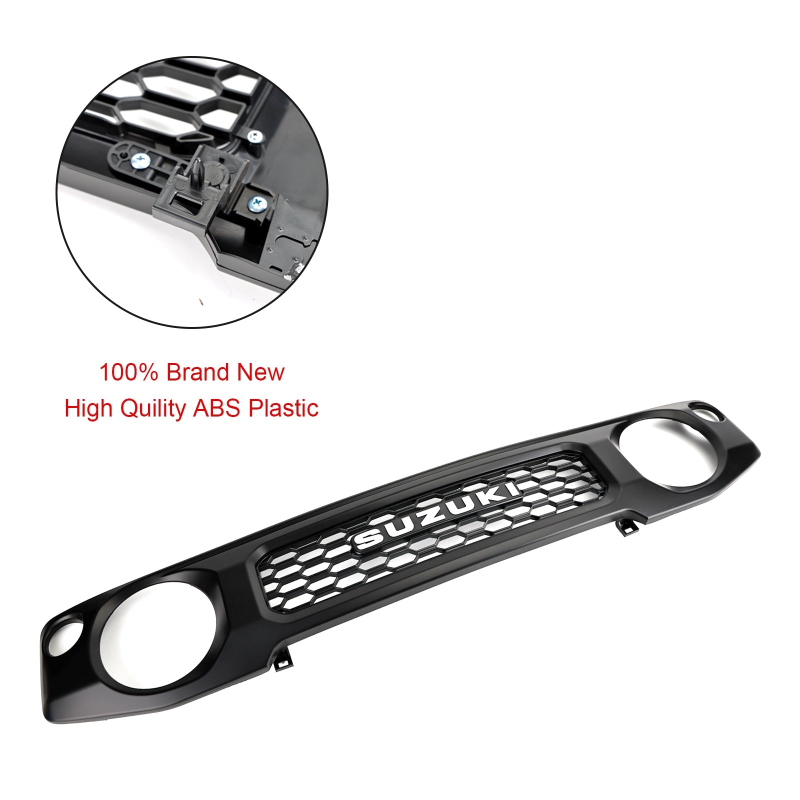 Griglia per paraurti anteriore a nido d'ape per Suzuki Jimny JB74 2019-2023 Nera