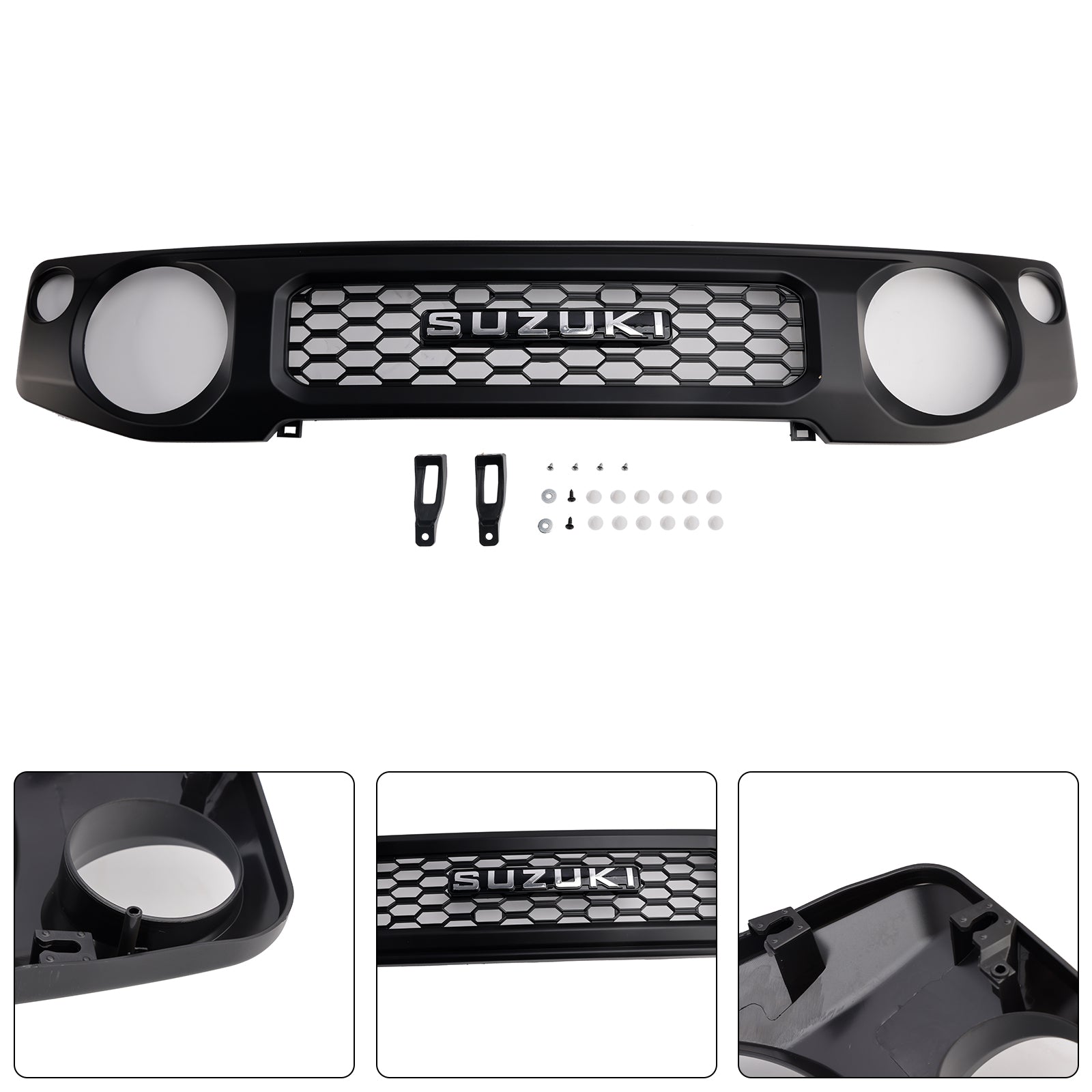 2019 2020 2021 2022 2023 SUZUKI JIMNY JB64 JB74 Calandre Front in Black Honeycomb