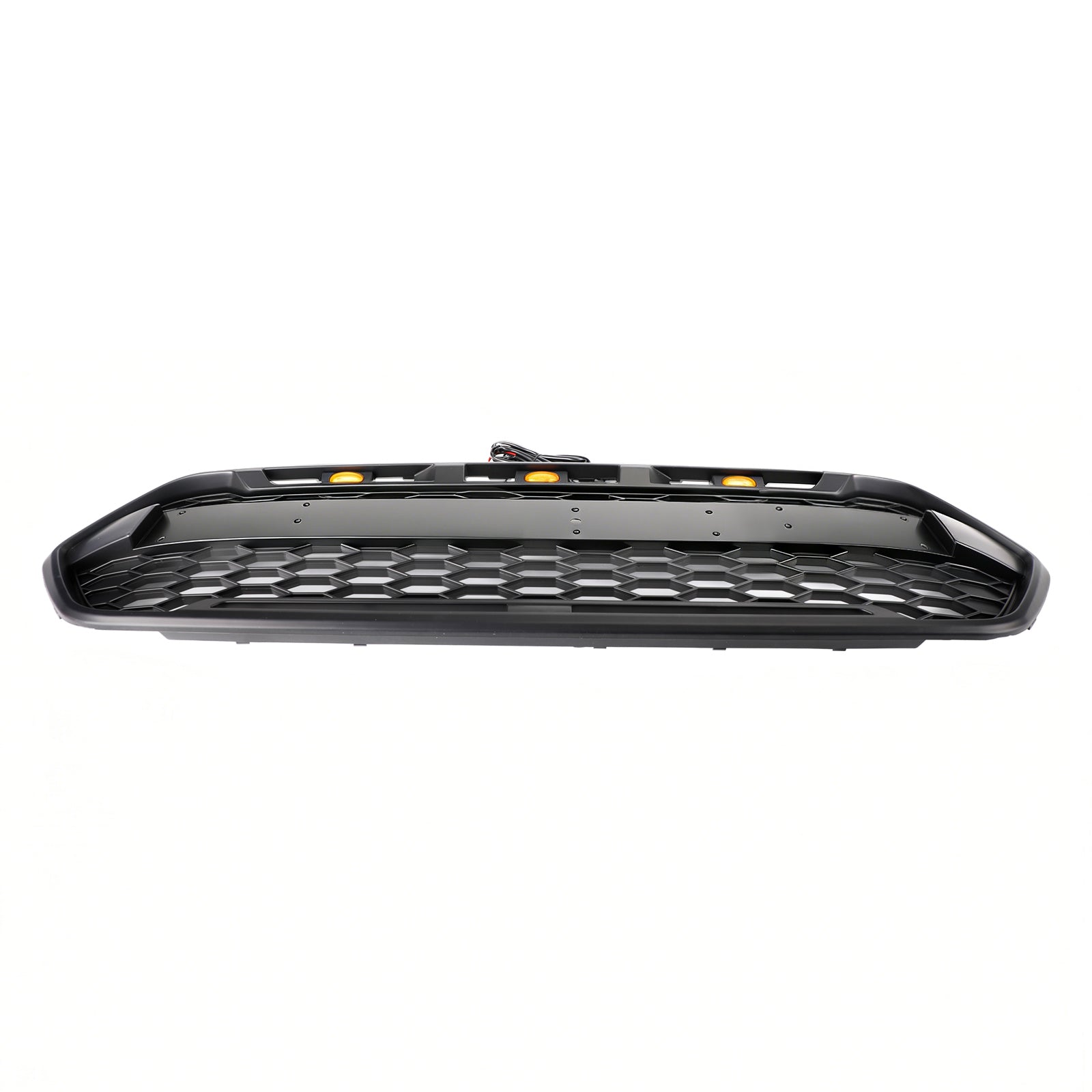 Matzwarte voorbumpergrille voor Ford Transit Custom Trail 2018-2023 met 3LED