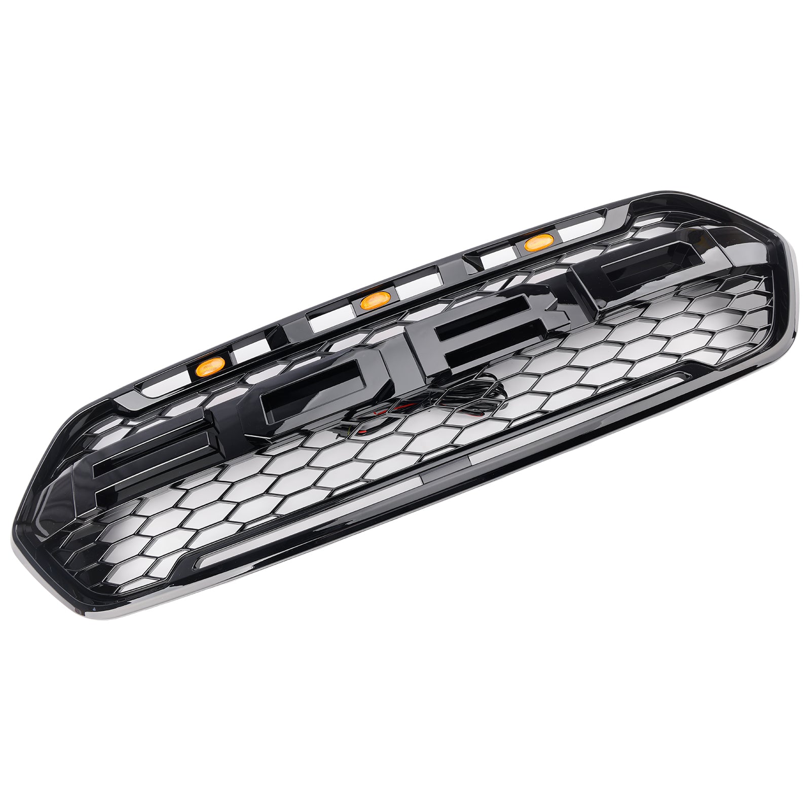 2018-2023 Ford Transit Custom Trail, 3LED Black Raptor -tyylinen etupuskurin säleikkö