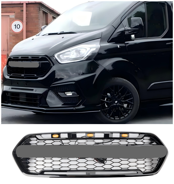 2018-2023 Ford Transit Custom Trail avec 3LED noir calandre de pare-chocs avant style Raptor
