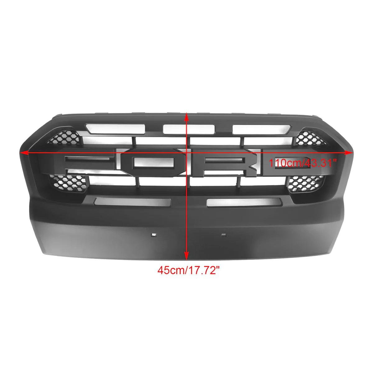 Matt Black Ranger Raptor Raptor Front Bumper Grill Style voor Ford Ranger 2015-2019 T7