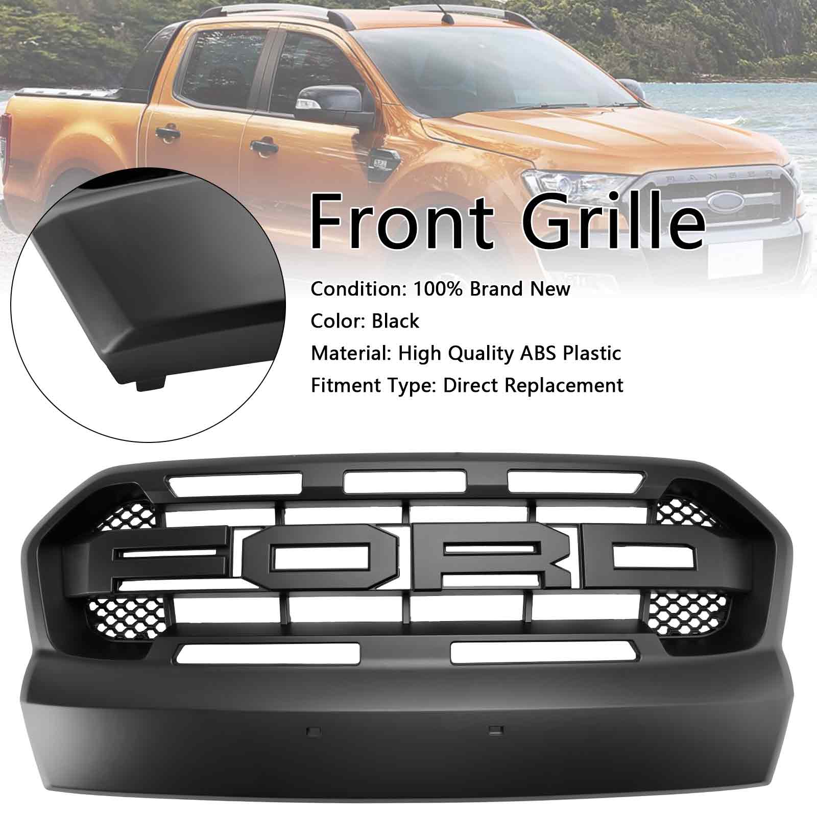 Grille de Bumper pred raptorjem z LED za Ford Ranger T7 2015-2019