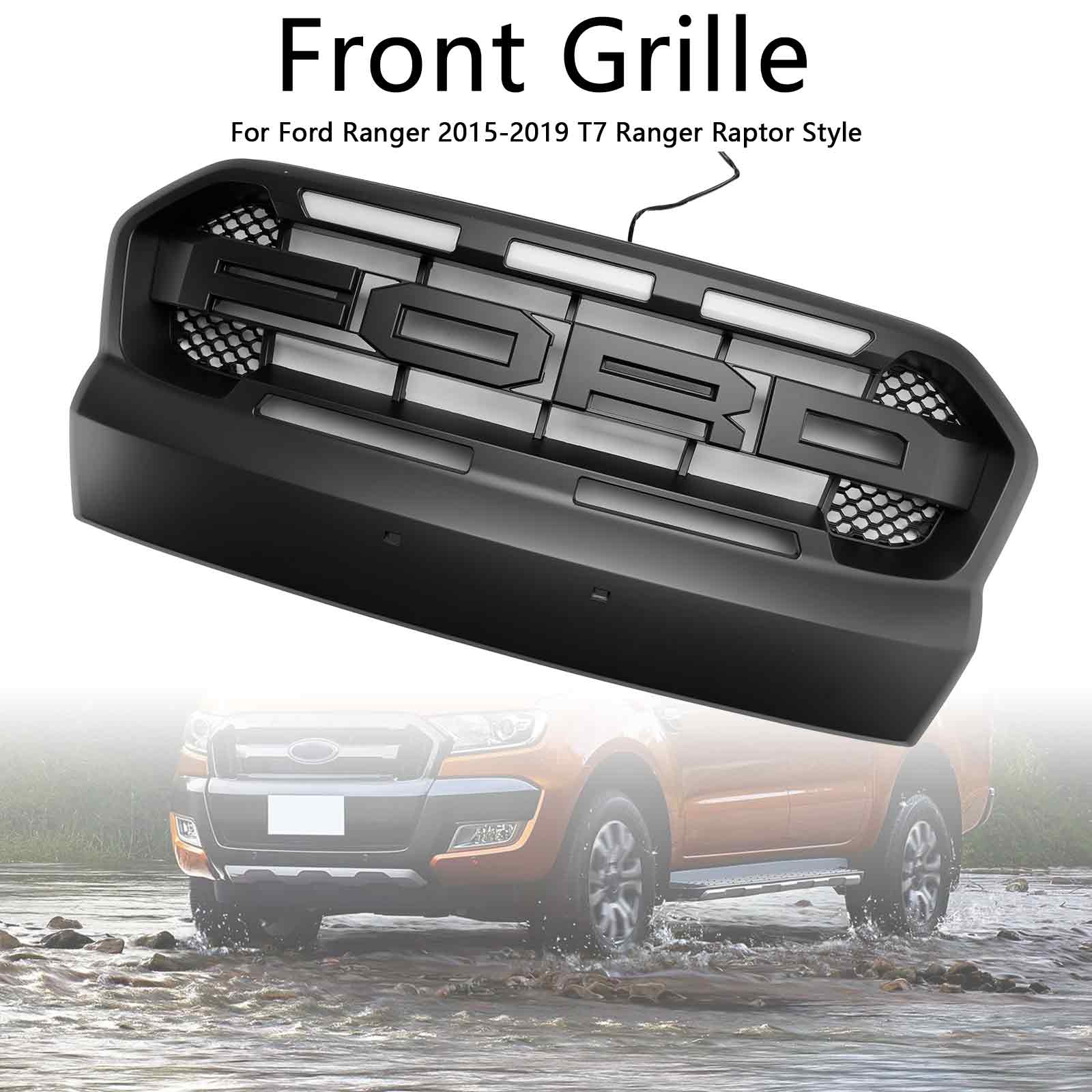 Grille de Bumper pred raptorjem z LED za Ford Ranger T7 2015-2019