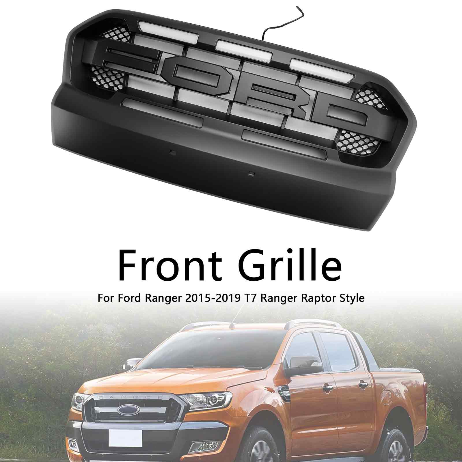 Grille de Bumper pred raptorjem z LED za Ford Ranger T7 2015-2019
