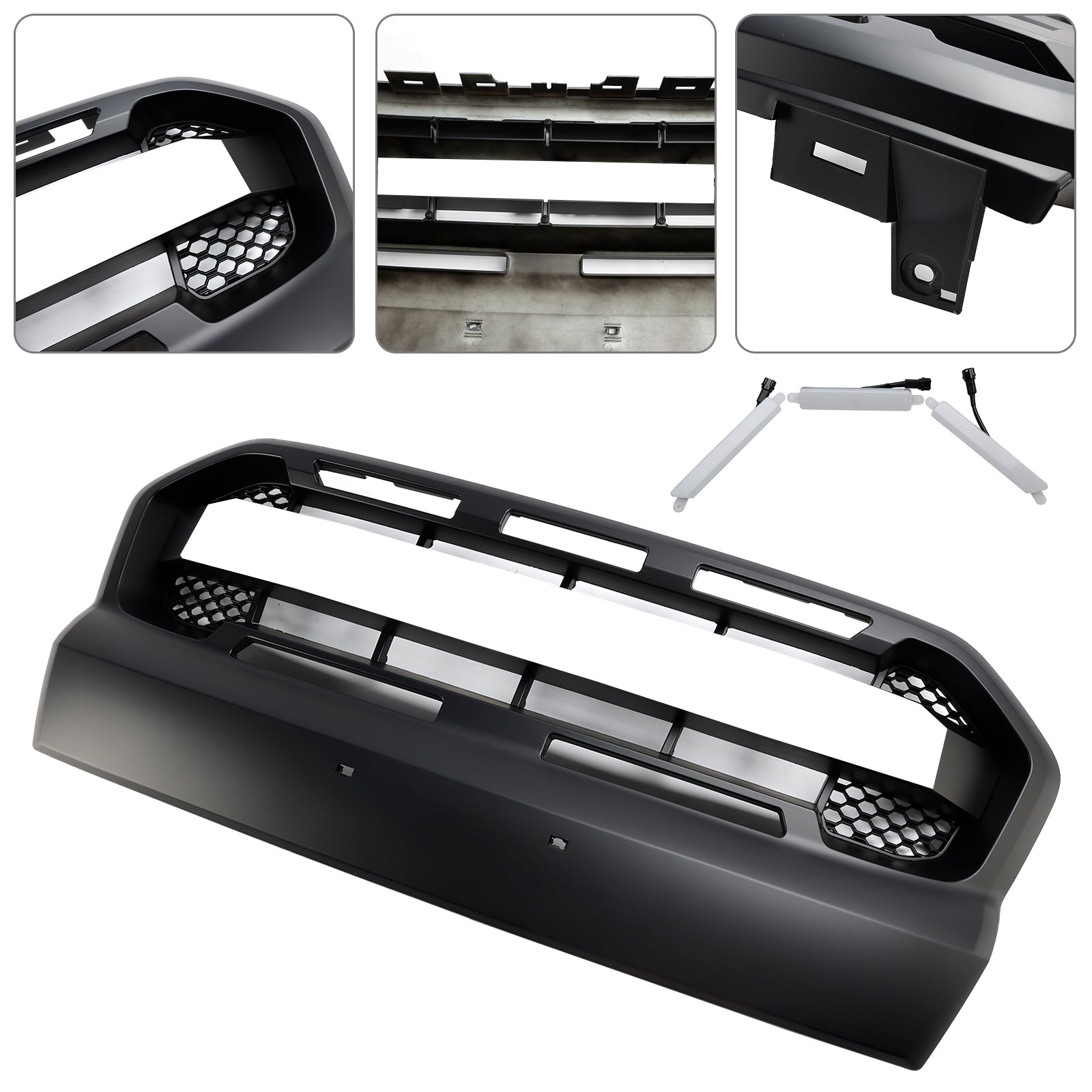 Grille de parachoques antes del estilo Raptor con LED para Ford Ranger T7 2015-2019