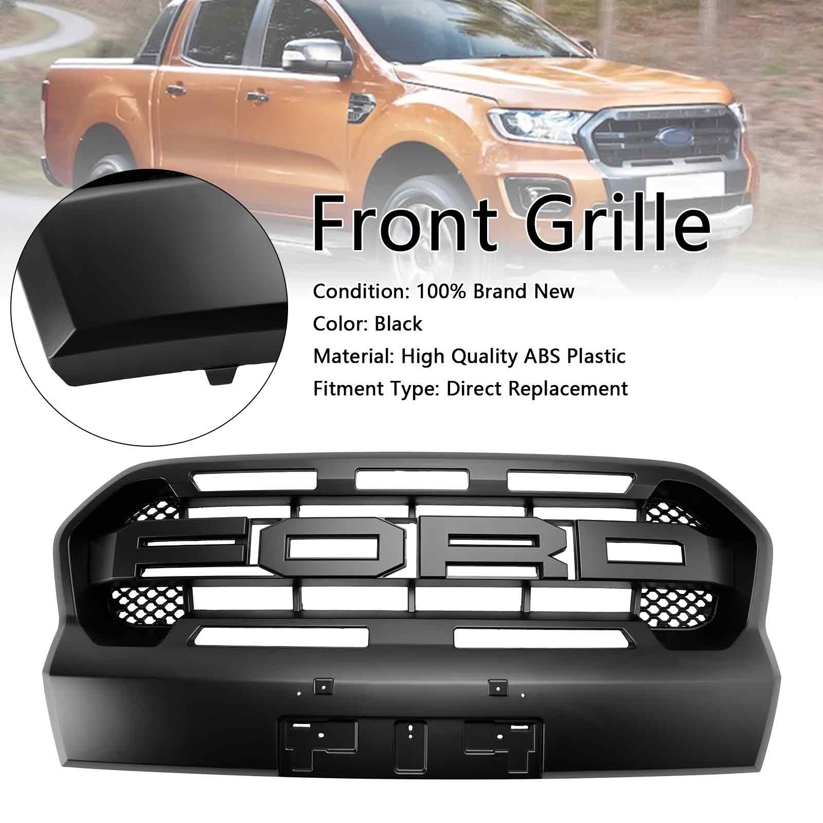 Grid de protección antes de Ranger T8 2019 2023 Design Raptor con LED
