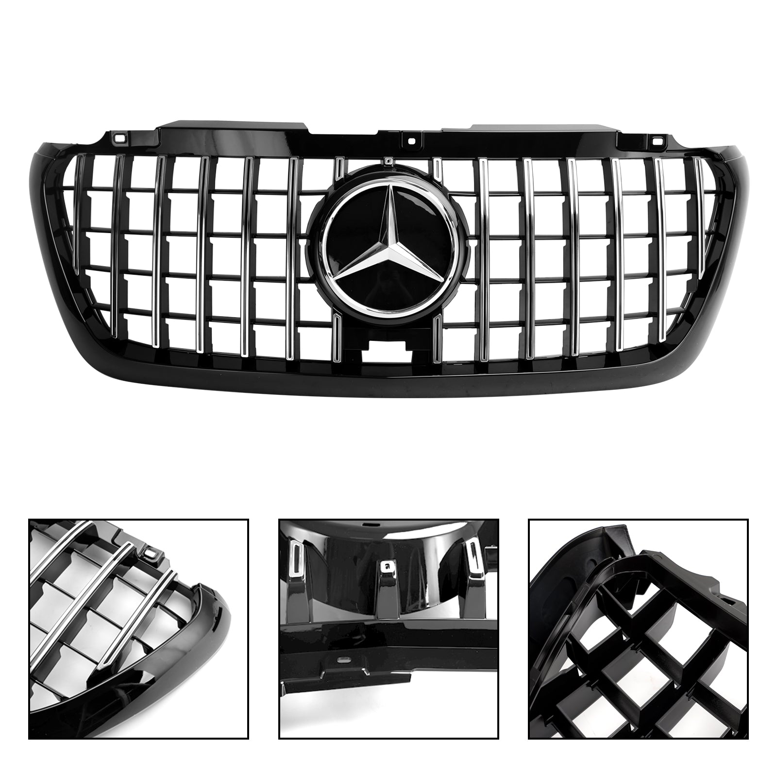Grille de pare-chocs avant compatible avec Mercedes Sprinter W907 W910 2018-2023