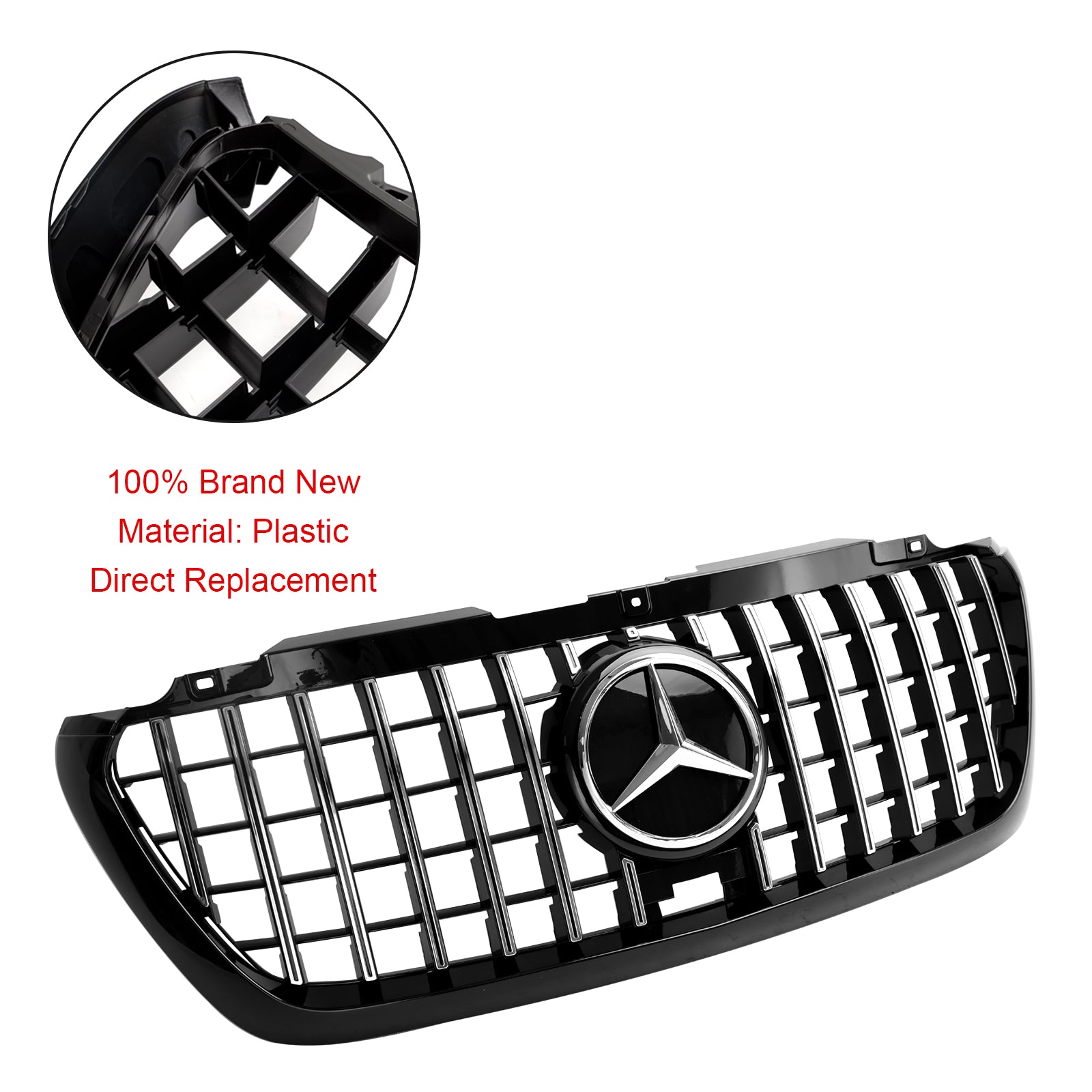 Grille de pare-chocs avant compatible avec Mercedes Sprinter W907 W910 2018-2023