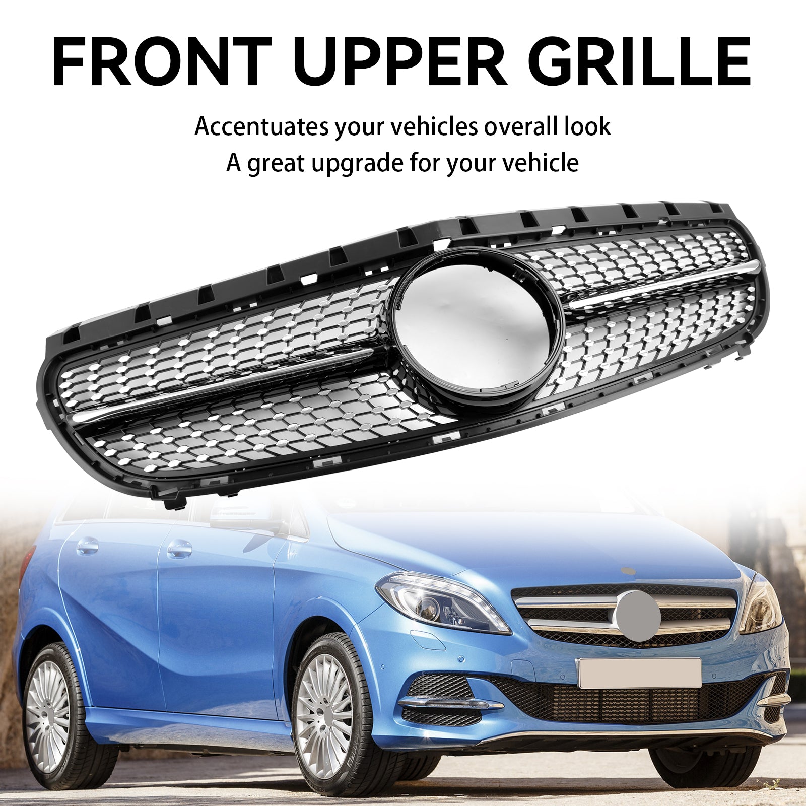 Grille de calandre de pare-chocs avant de lifting de Mercedes Benz Classe B W246 2015-2018