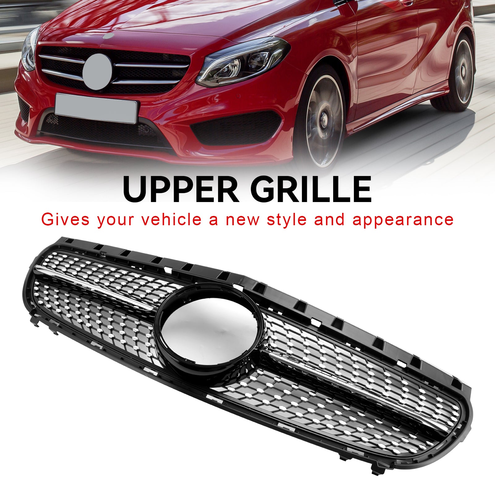 Grille de calandre de pare-chocs avant de lifting de Mercedes Benz Classe B W246 2015-2018