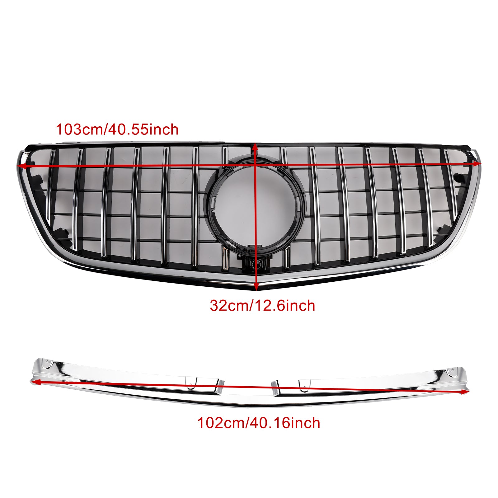 Chromowana osłona przedniego zderzaka w stylu GT do Mercedesa Benz Vito W447 2014-2023