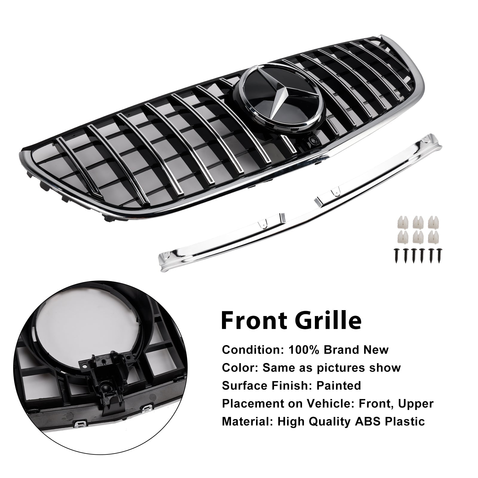 Chromowany przedni grill zderzaka GT Style do Mercedesa Benz Vito W447 2014-2023