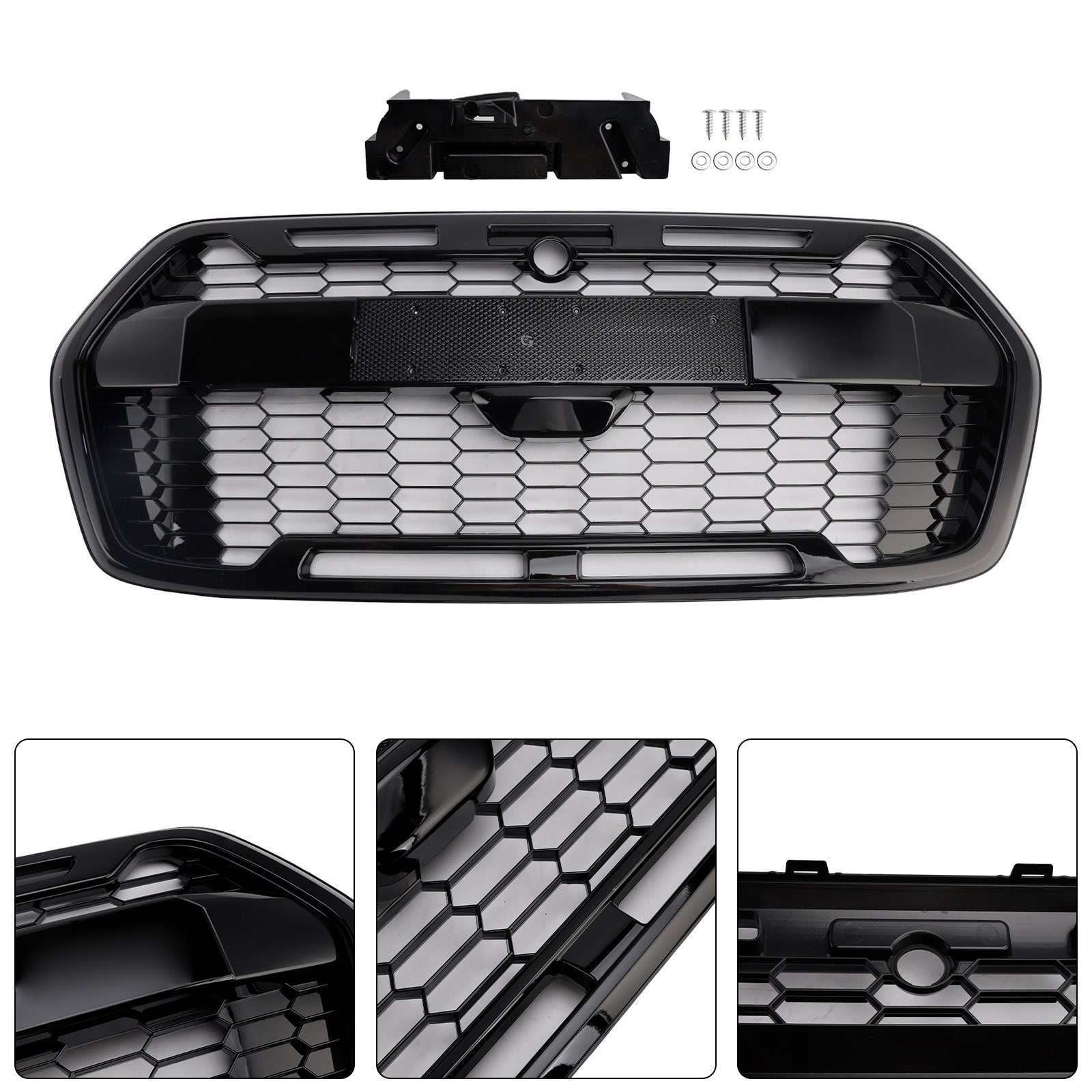 Remplacement Direct de Calandre - ABS Noir Brillant pour Ford Transit MK8 2019-2025 - Style Raptor