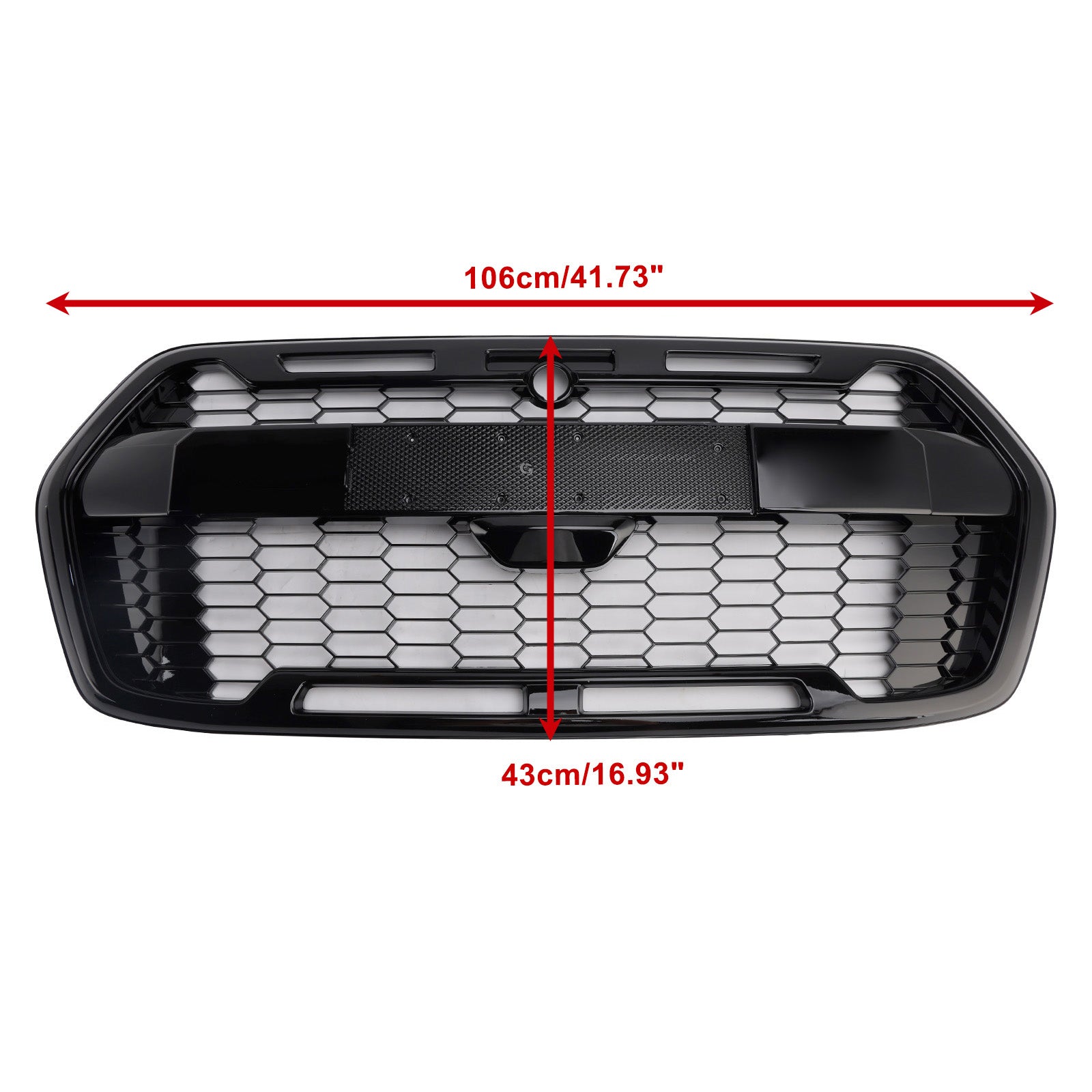 Remplacement Direct de Calandre - ABS Noir Brillant pour Ford Transit MK8 2019-2025 - Style Raptor