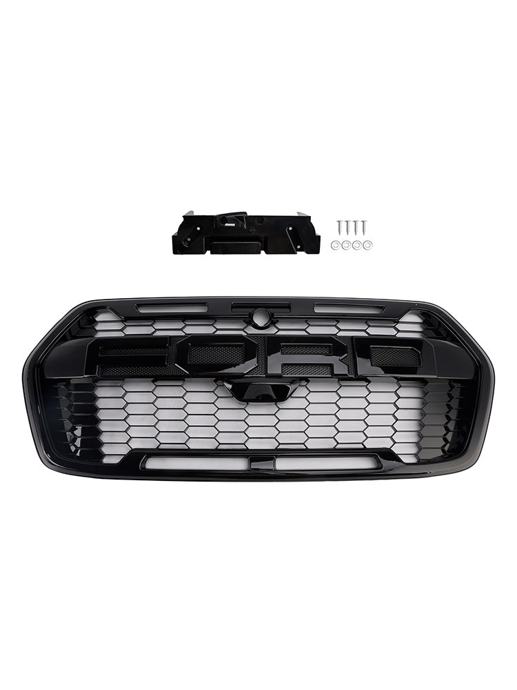 Sijajno črna ABS prednja maska za Ford Transit MK8 2019-2025 - neposredna zamenjava Raptor Style - del #2467809/LK31-17B968-AA5YZ9