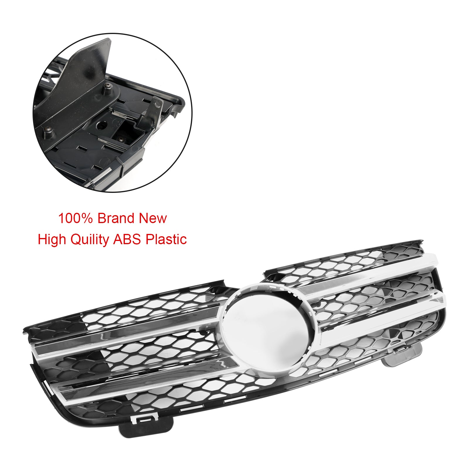 Calandre de pare-chocs avant pour Mercedes Benz GL-Klasse X164 GL450 2007-2012, chrome