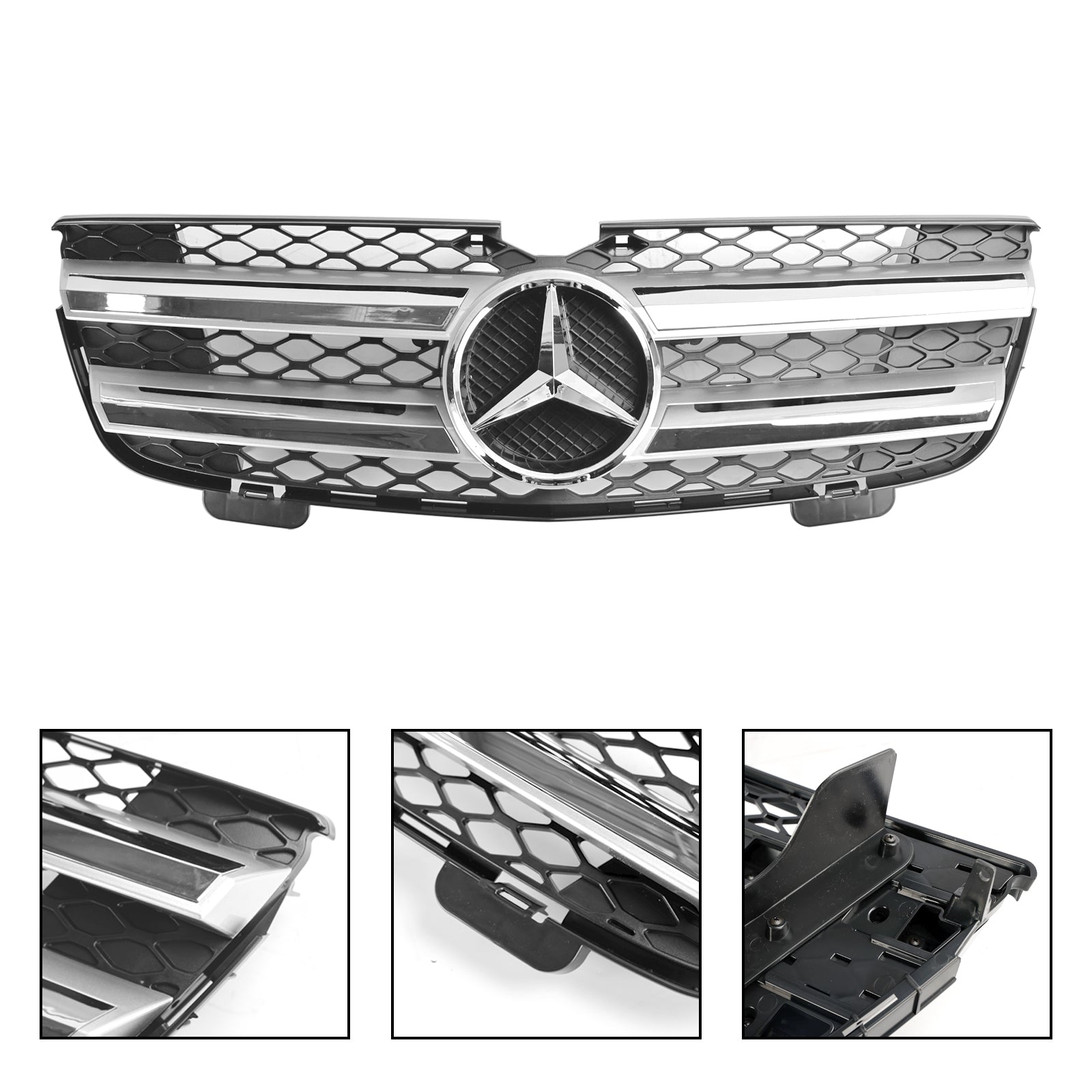 Voorbumperrooster voor Mercedes Benz GL-Klasse X164 GL450 2007-2012, chroom