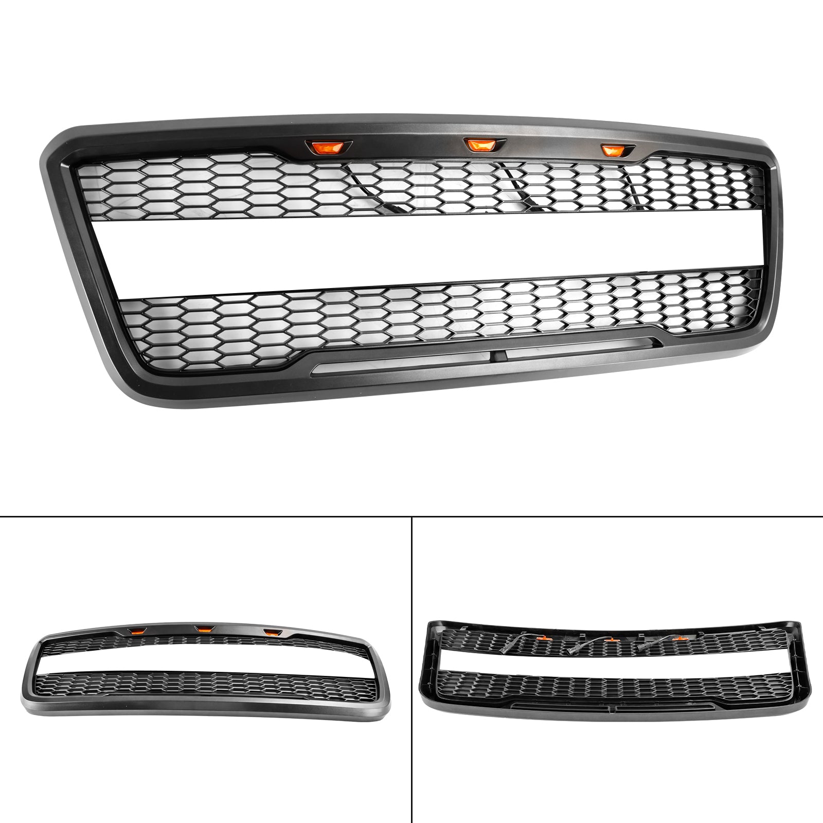 2007 F150 Grille de rechange pour grille de capot en maille avant Ford Style Raptor avec LED générique
