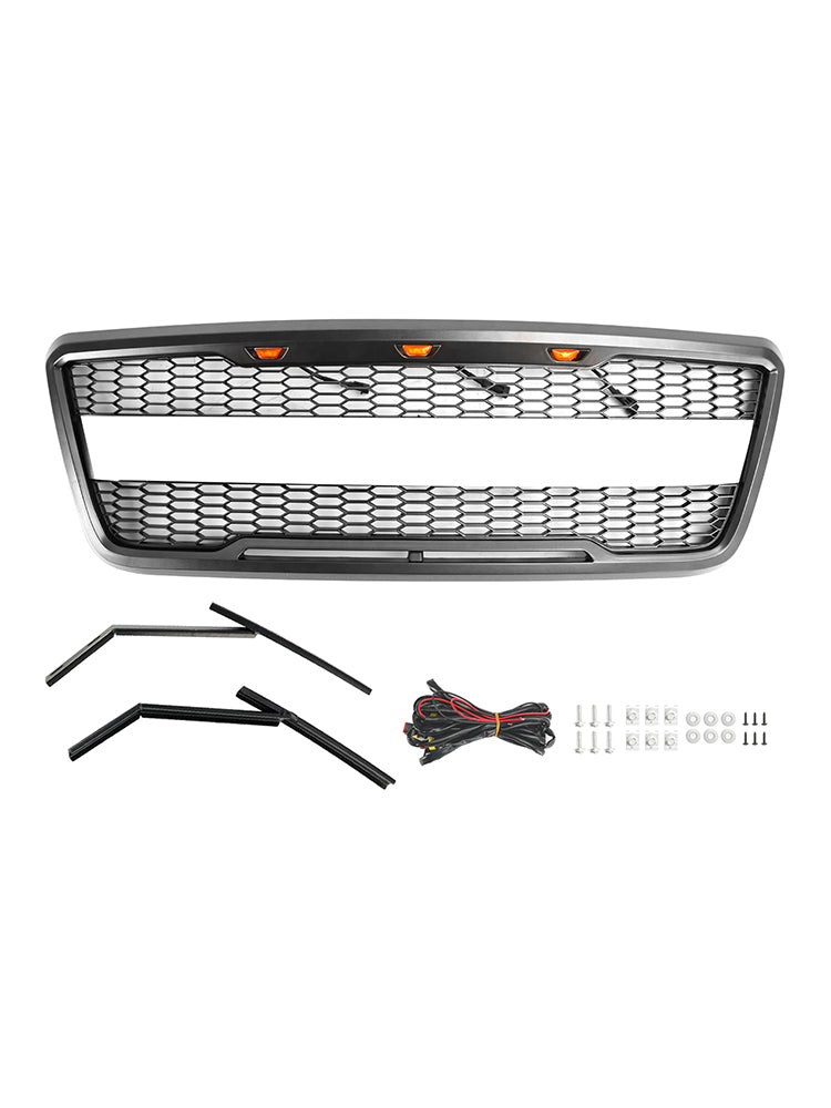 2007 F150 Grille de rechange pour grille de capot en maille avant Ford Style Raptor avec LED générique