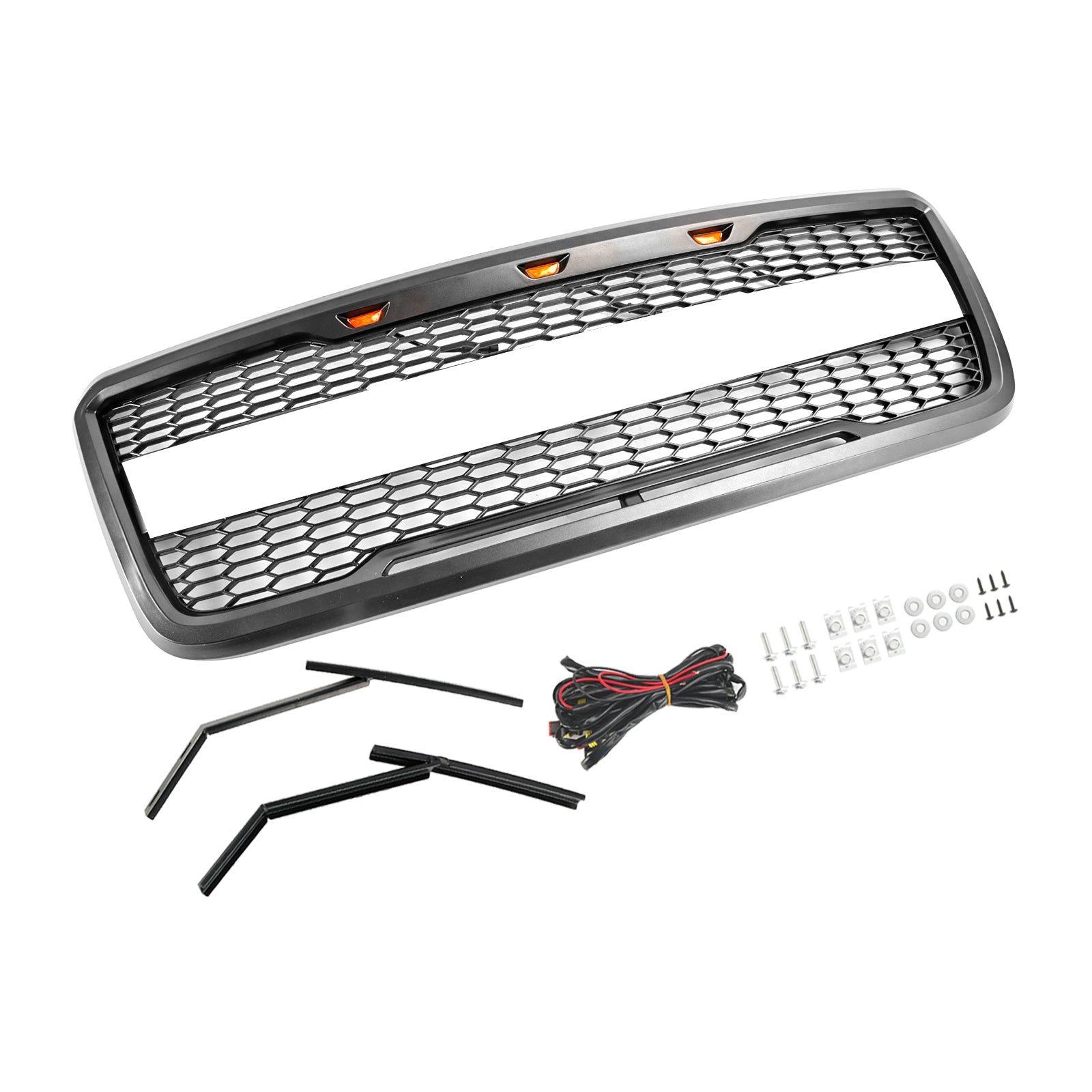 2007 F150 Grille de rechange pour grille de capot en maille avant Ford Style Raptor avec LED générique