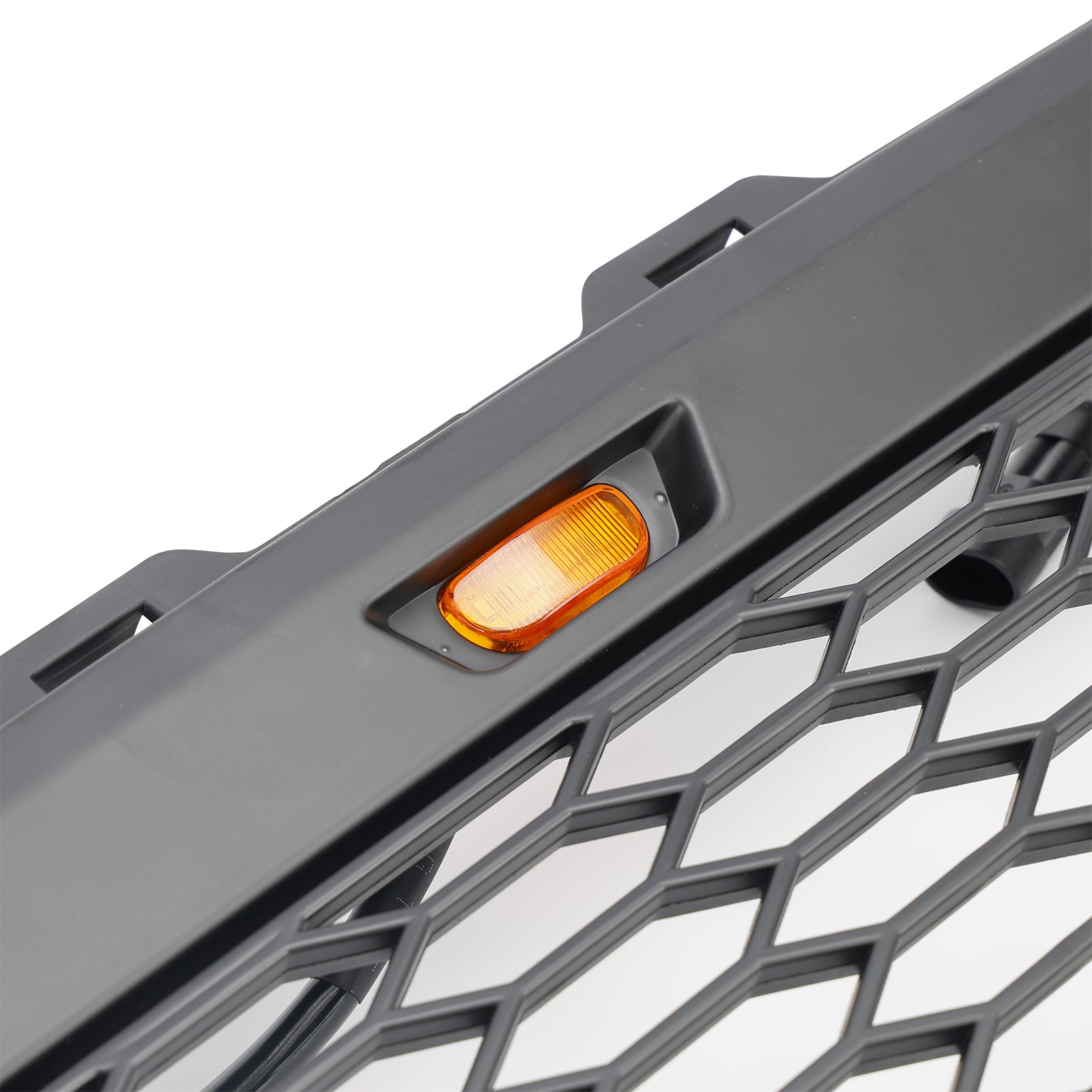 Przednia siatka zderzaka w Matt Black Honeycomb Raptor dla Forda F150 1999-2003 z LED