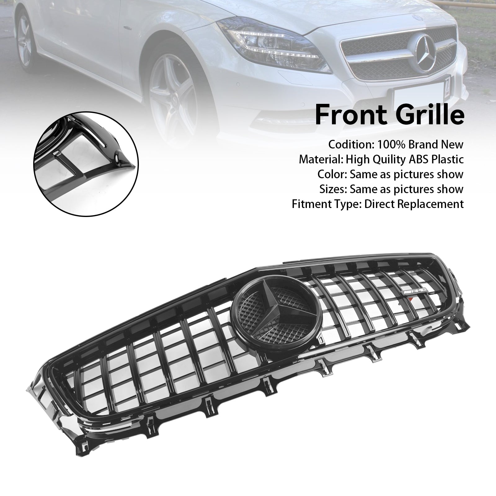Przednia kratka grillowa do Mercedes-Benz W218 CLS ClS350/500/550 2011-2014 GT