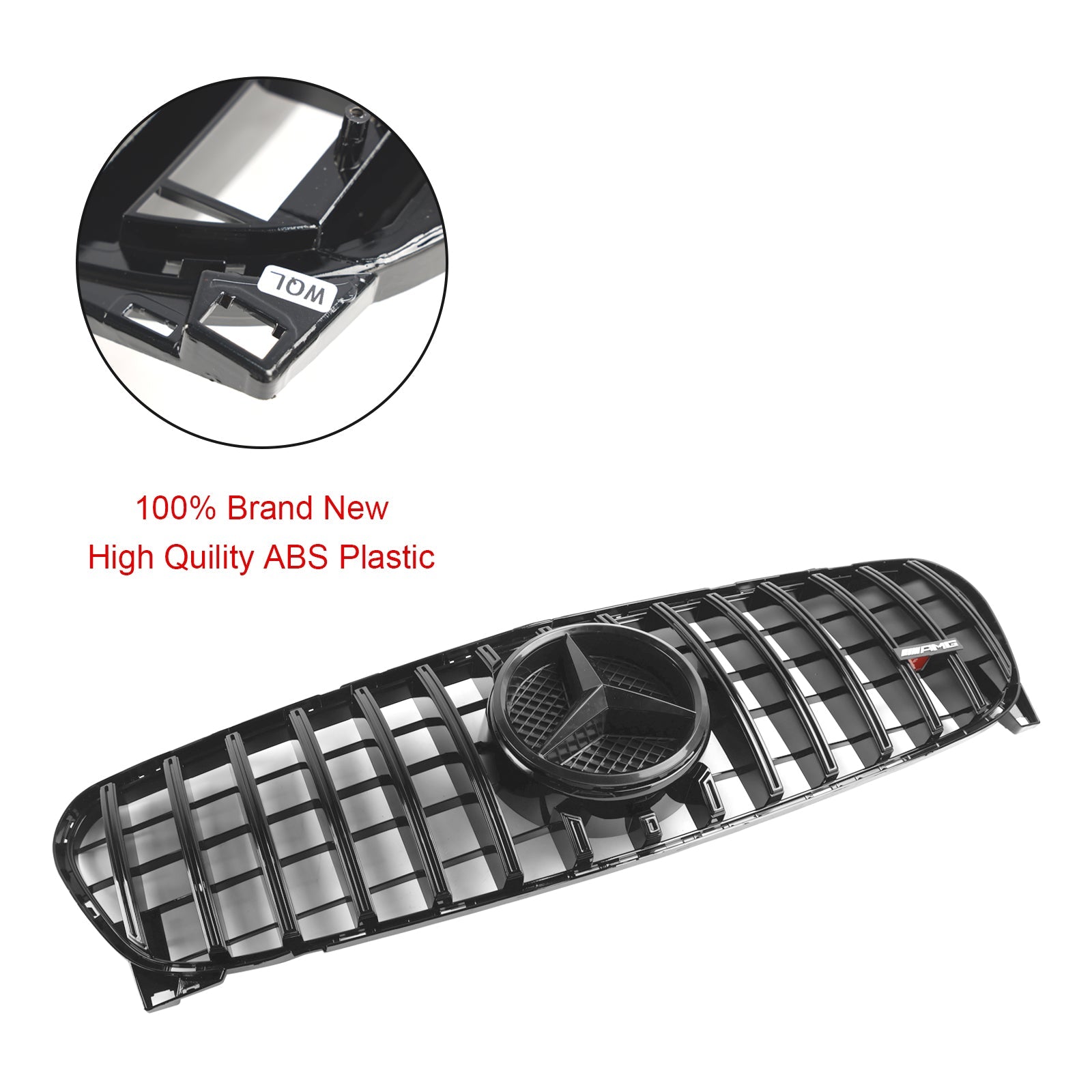 Parrilla delantera para Mercedes Benz GLA W156 X156 2017-2019 estiramiento facial negro