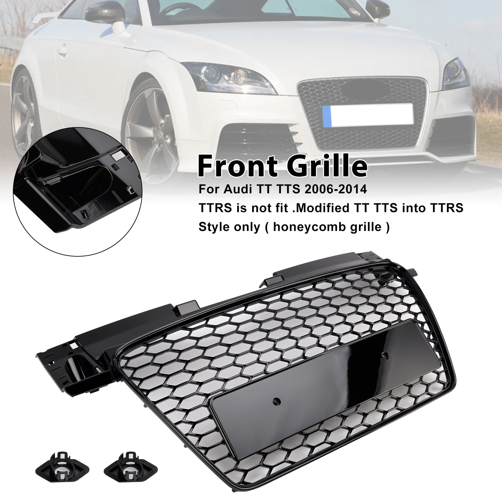 Avil Honeycomb Calender Audi Style audi tt tts RS 2006-2014, błyszcząca czerń