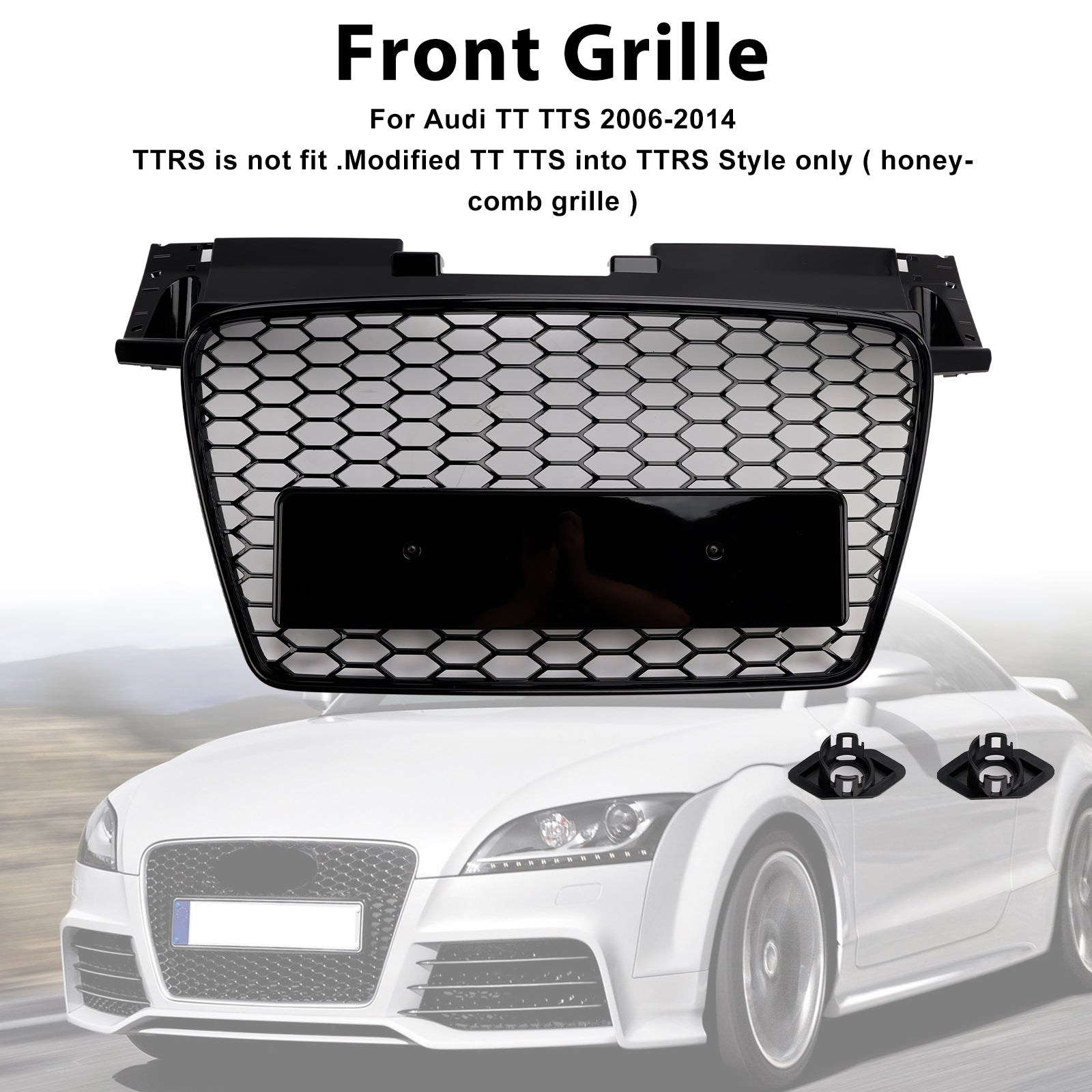 Avil Honeycomb Calender Audi Style audi tt tts RS 2006-2014, błyszcząca czerń