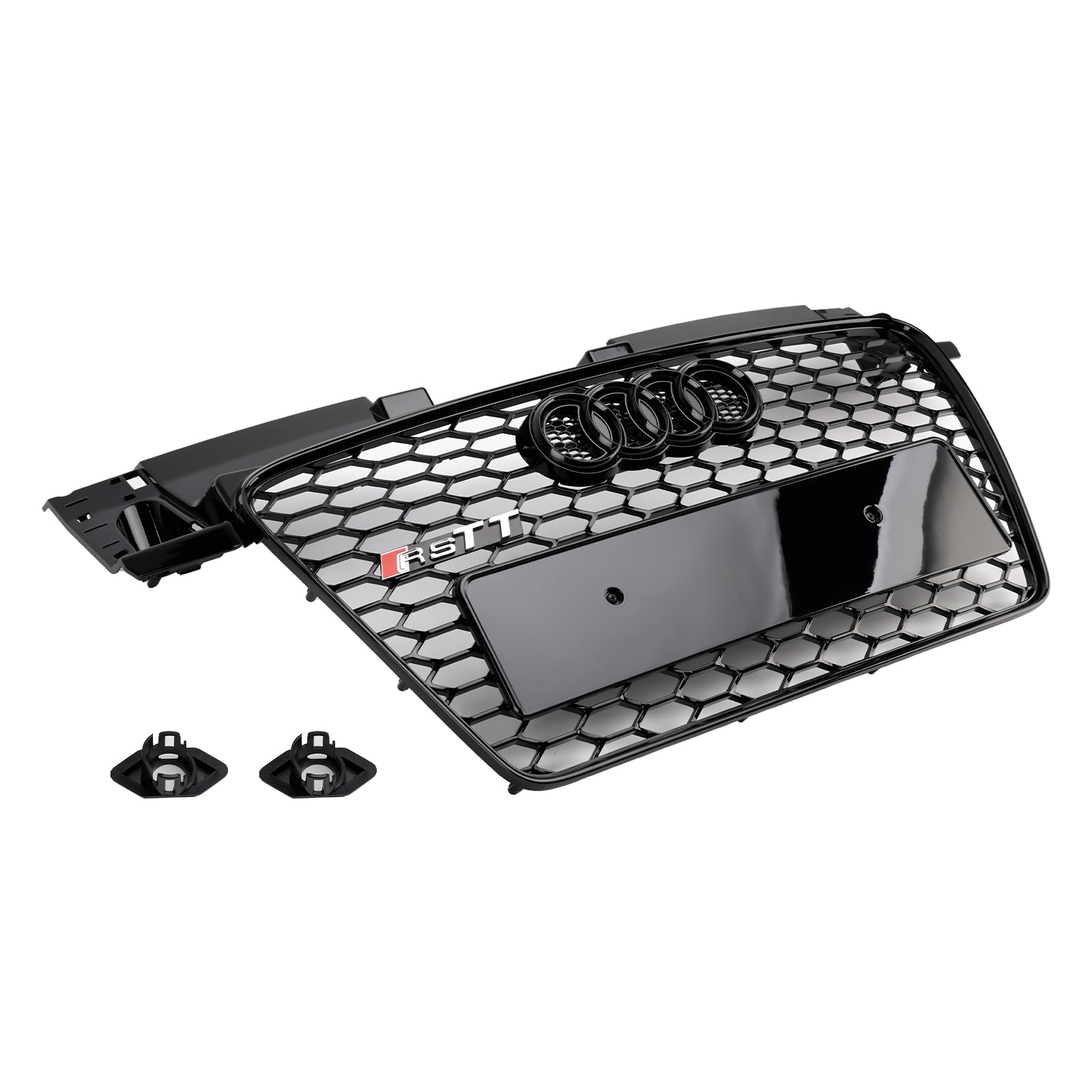 Calandre avant en nid d'abeille style Audi TT TTS RS 2006-2014, noir brillant