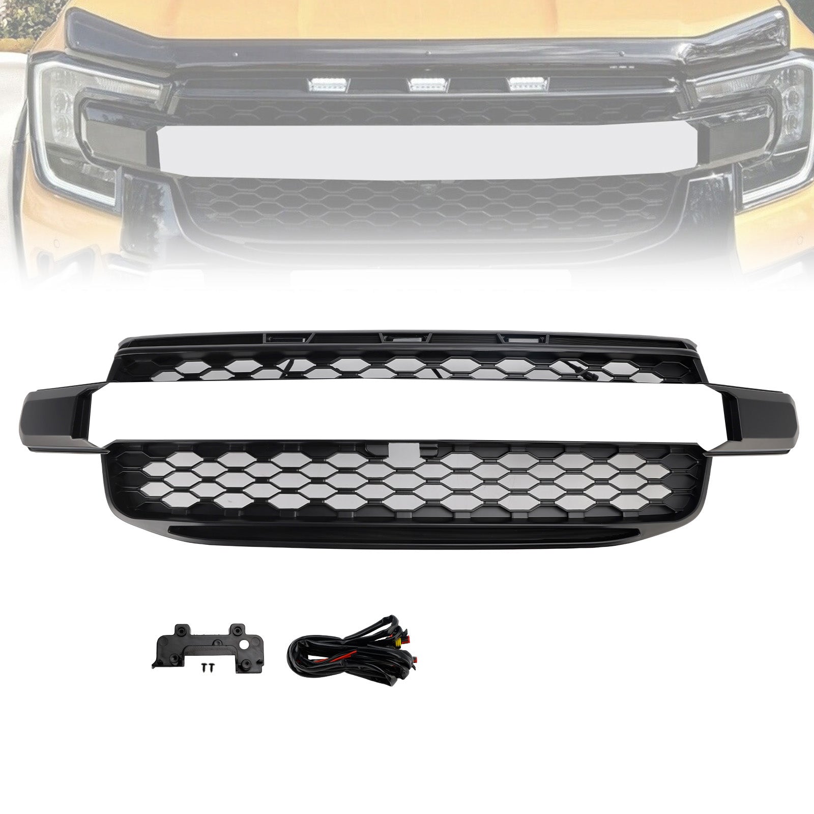 Front Bumper Grill Grille Pour Ford Ranger Everest Next Gen Wildtrak 2023-2024