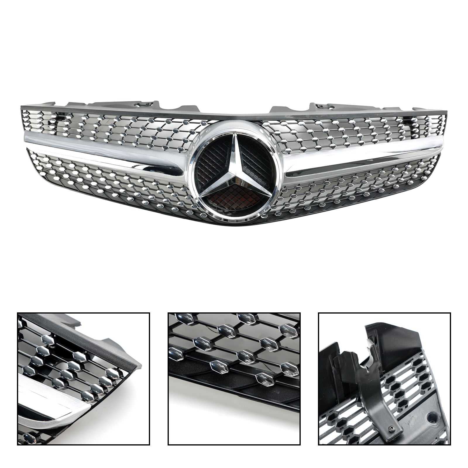 Rejilla superior del parachoques delantero para Mercedes Benz SL clase R230 SL550 SL600 2009-2012