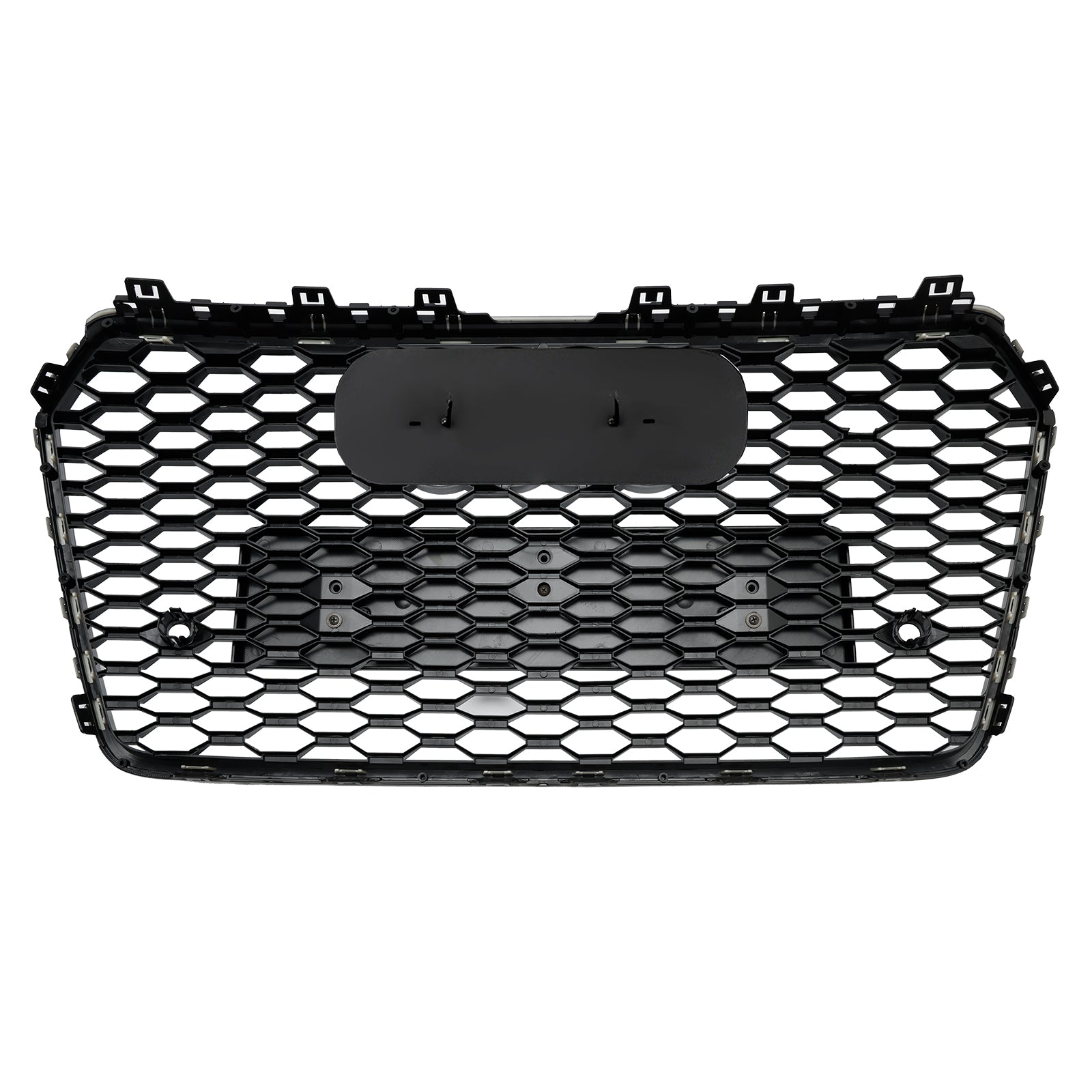 Grille de pare-chocs avant en nid d';abeille de style Audi A7 C7 S7 RS7 2016-2018 noire