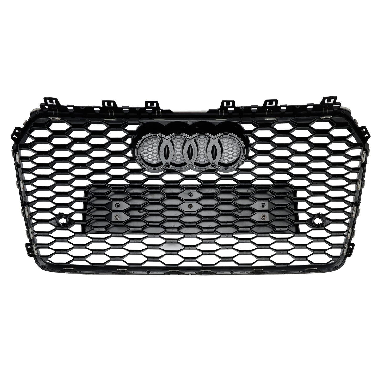 Grille de pare-chocs avant en nid d';abeille de style Audi A7 C7 S7 RS7 2016-2018 noire