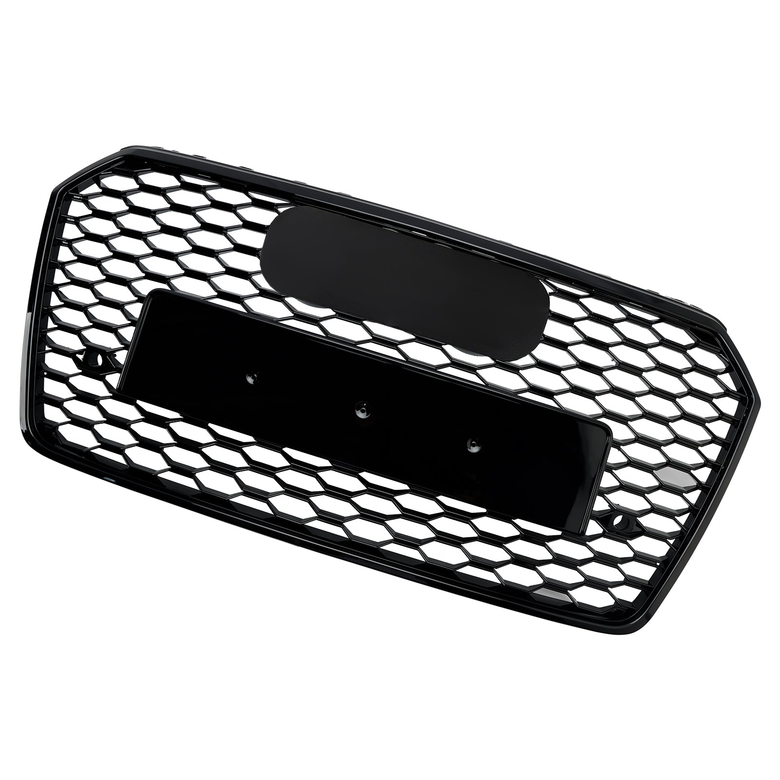Grille de pare-chocs avant en nid d';abeille de style Audi A7 C7 S7 RS7 2016-2018 noire